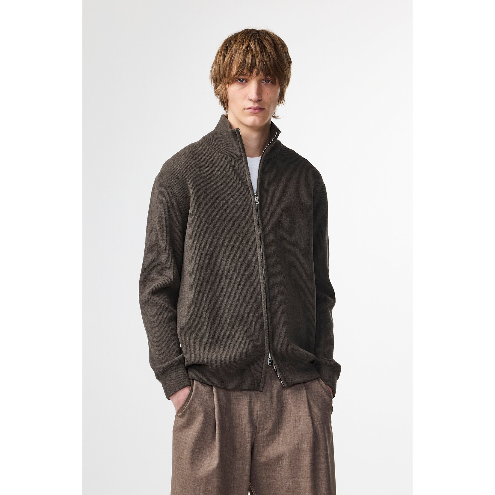 NN07 NN07 Danny Full Zip 6429 Dark Army