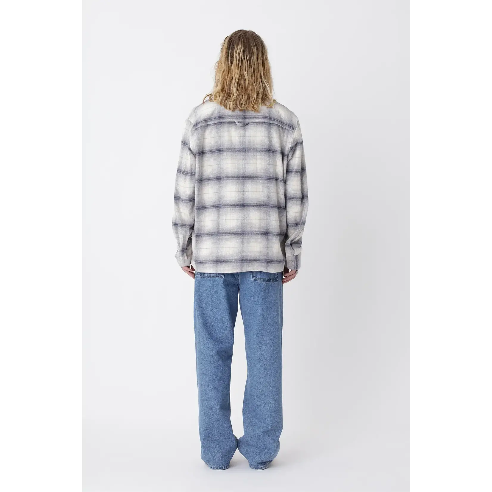 Won Hundred Won Hundred Blake.01 Check Shirt Gray Violet Comb