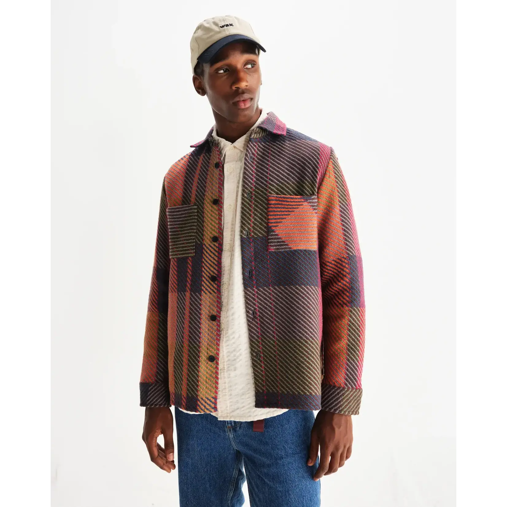 Wax London Wax London Whiting Overshirt Temp Check Orange / Multi