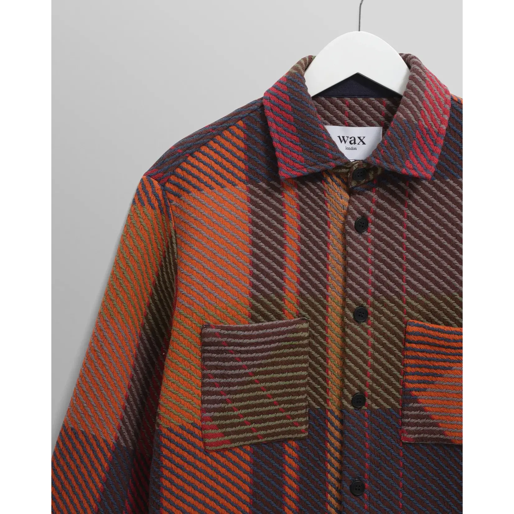Wax London Wax London Whiting Overshirt Temp Check Orange / Multi