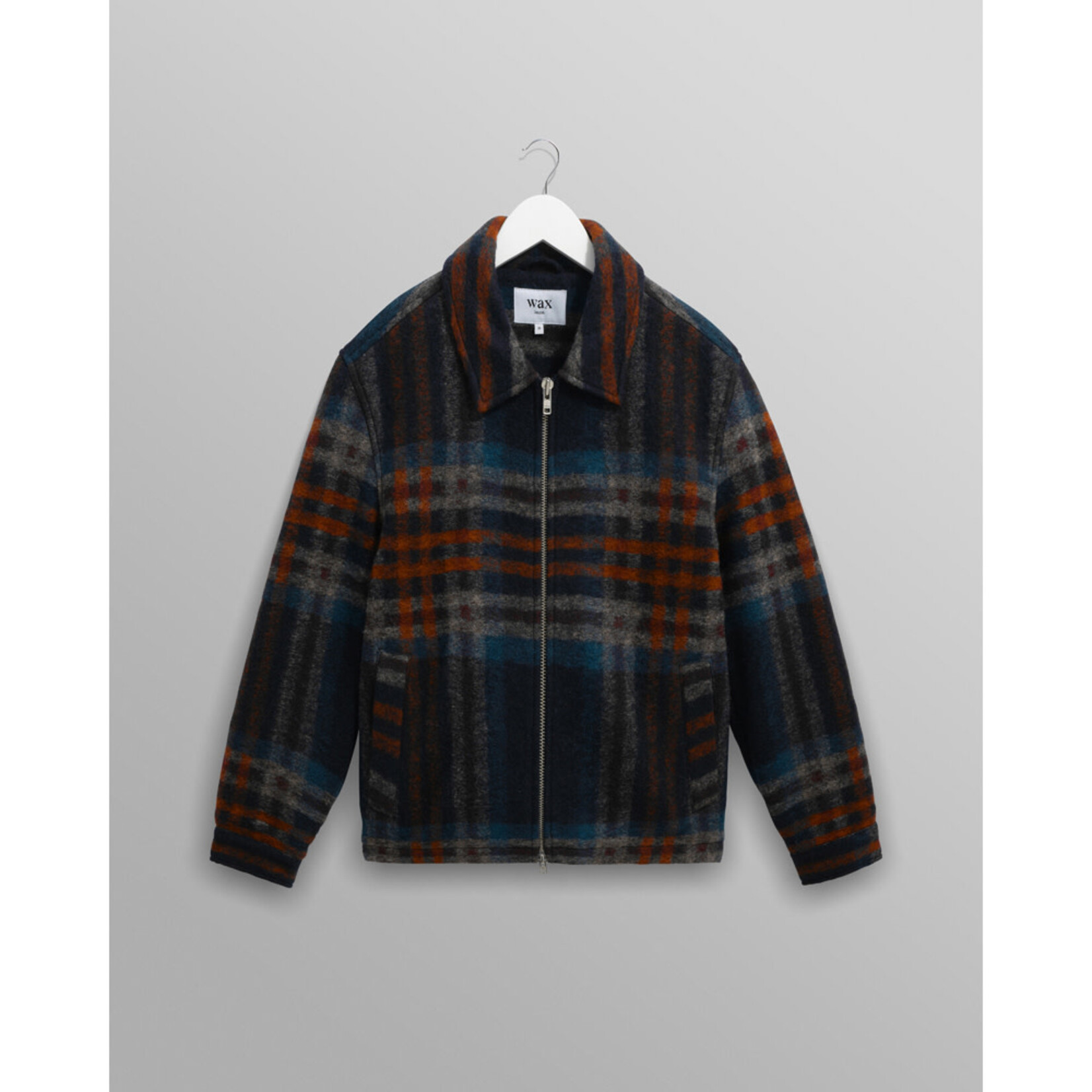 Wax London Wax London Heath Jacket Wool Check Navy / Multi