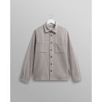 Wax London Wax London Whiting Overshirt Wool Blend Fleck Blue