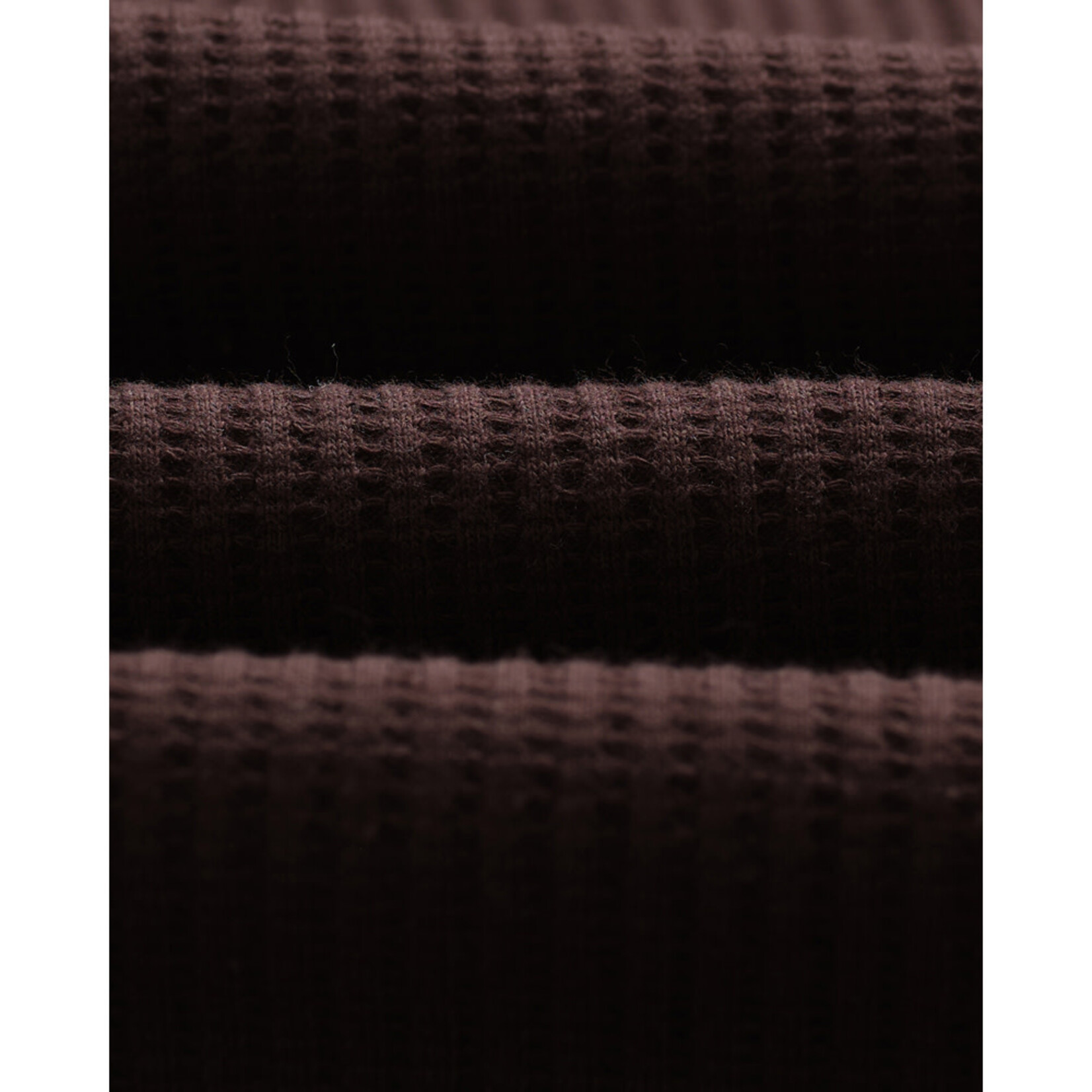 Wax London Wax London Guildford Cardigan Rigid Waffle Dark Brown