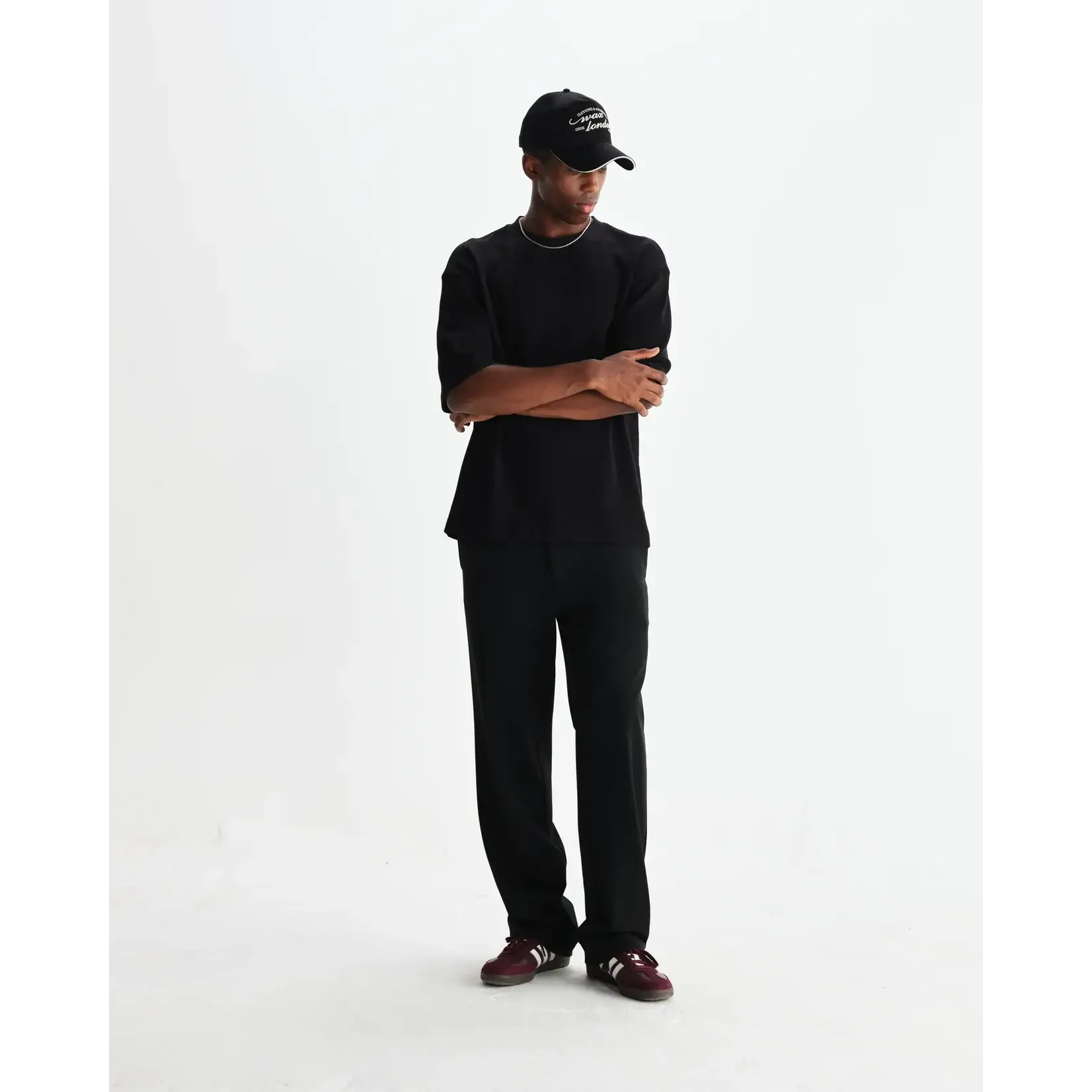 Wax London Wax London Milton SS Tee Waffle Black