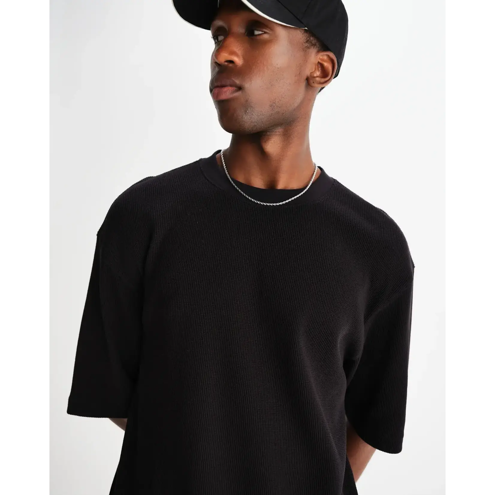 Wax London Wax London Milton SS Tee Waffle Black