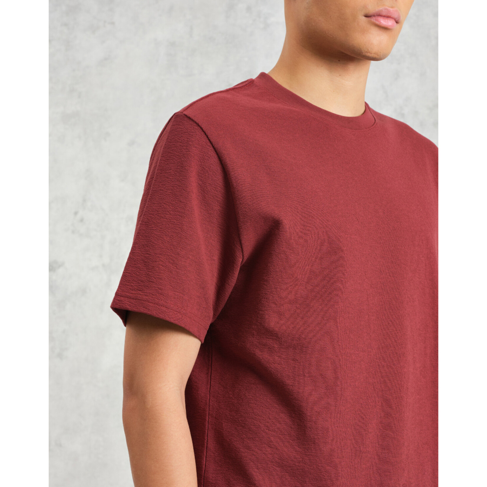 Wax London Wax London Dean SS Tee Jolt Burgundy