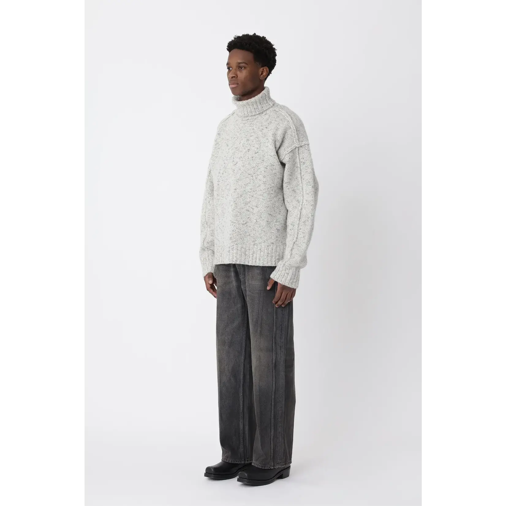Won Hundred Won Hundred Bristol knit sweater M white comb
