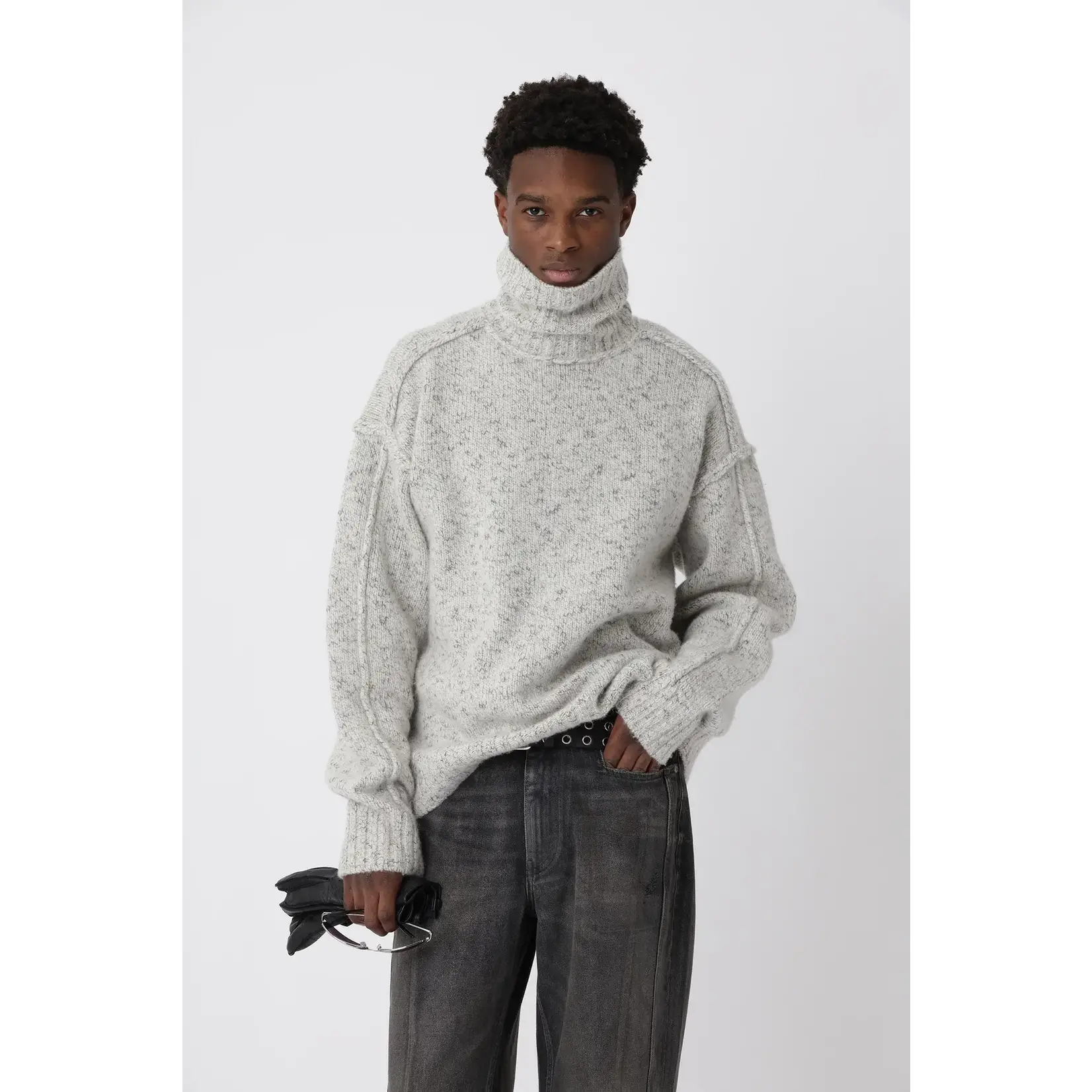 Won Hundred Won Hundred Bristol knit sweater M white comb