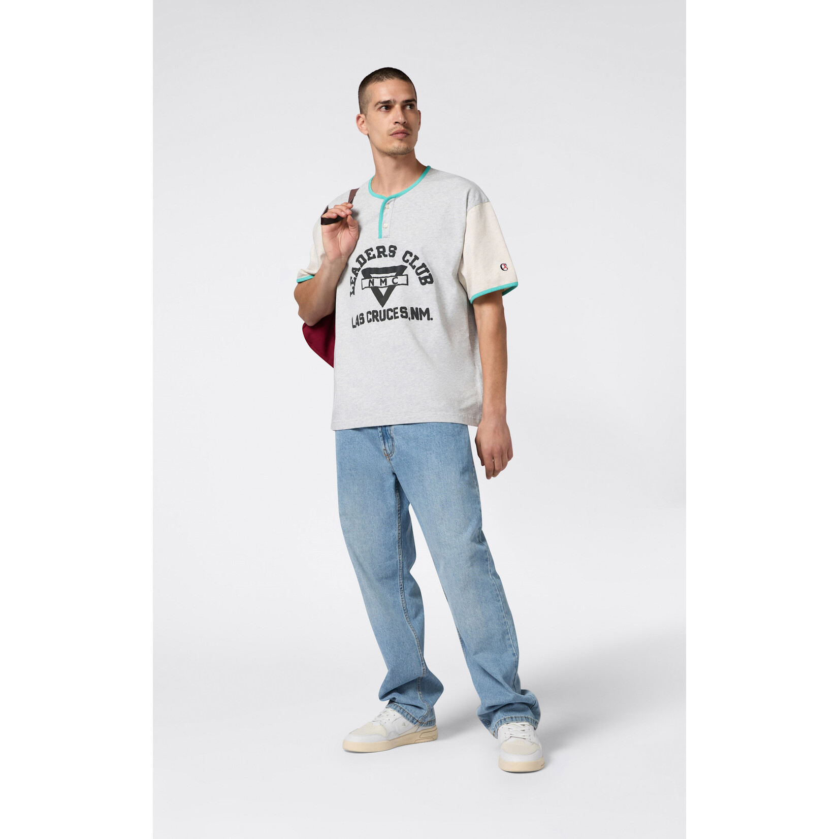 Champion Champion 221839 baseball T-shirt grey/cream