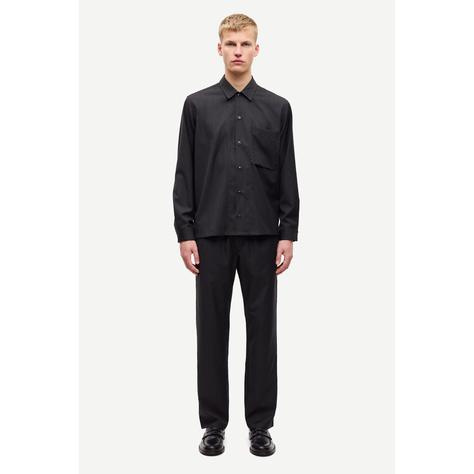 Samsoe & Samsoe Samsoe Samsoe Sajabari X trousers Turkish coffee pinstripe