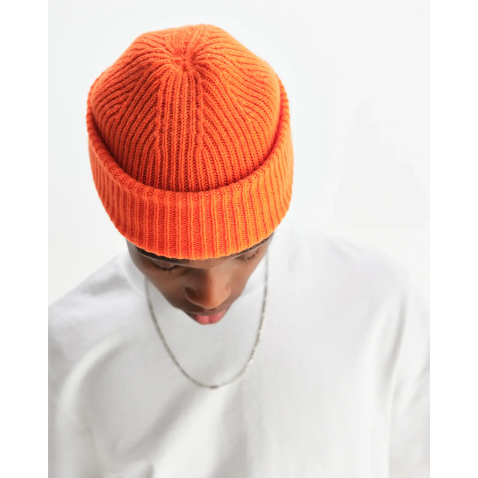 Wax London Wax London Brook Beanie Single Rib Orange