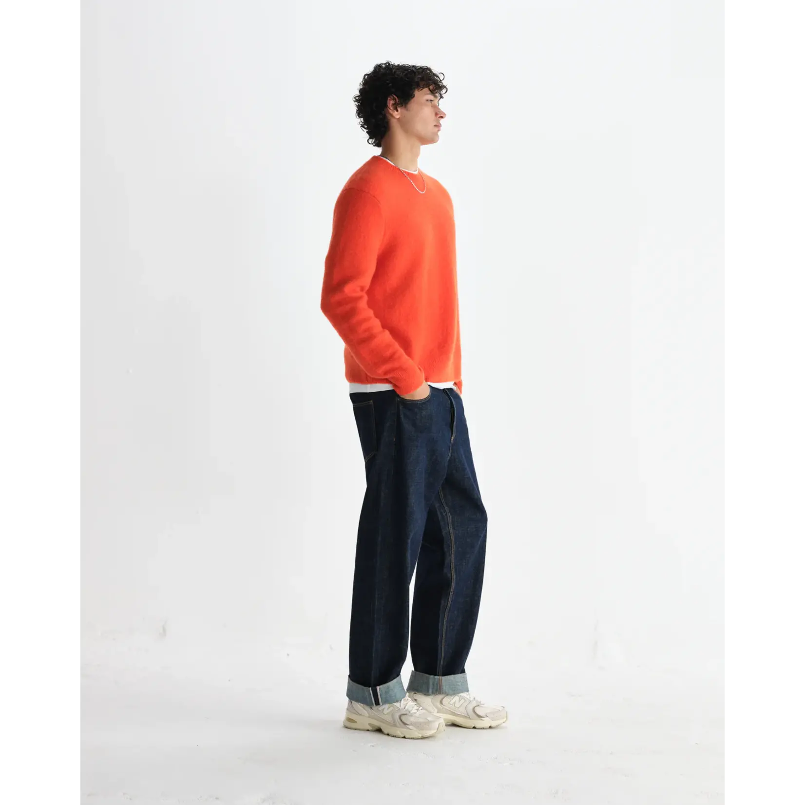 Wax London Wax London Wilde Crew Fluffy Wool Blend Orange