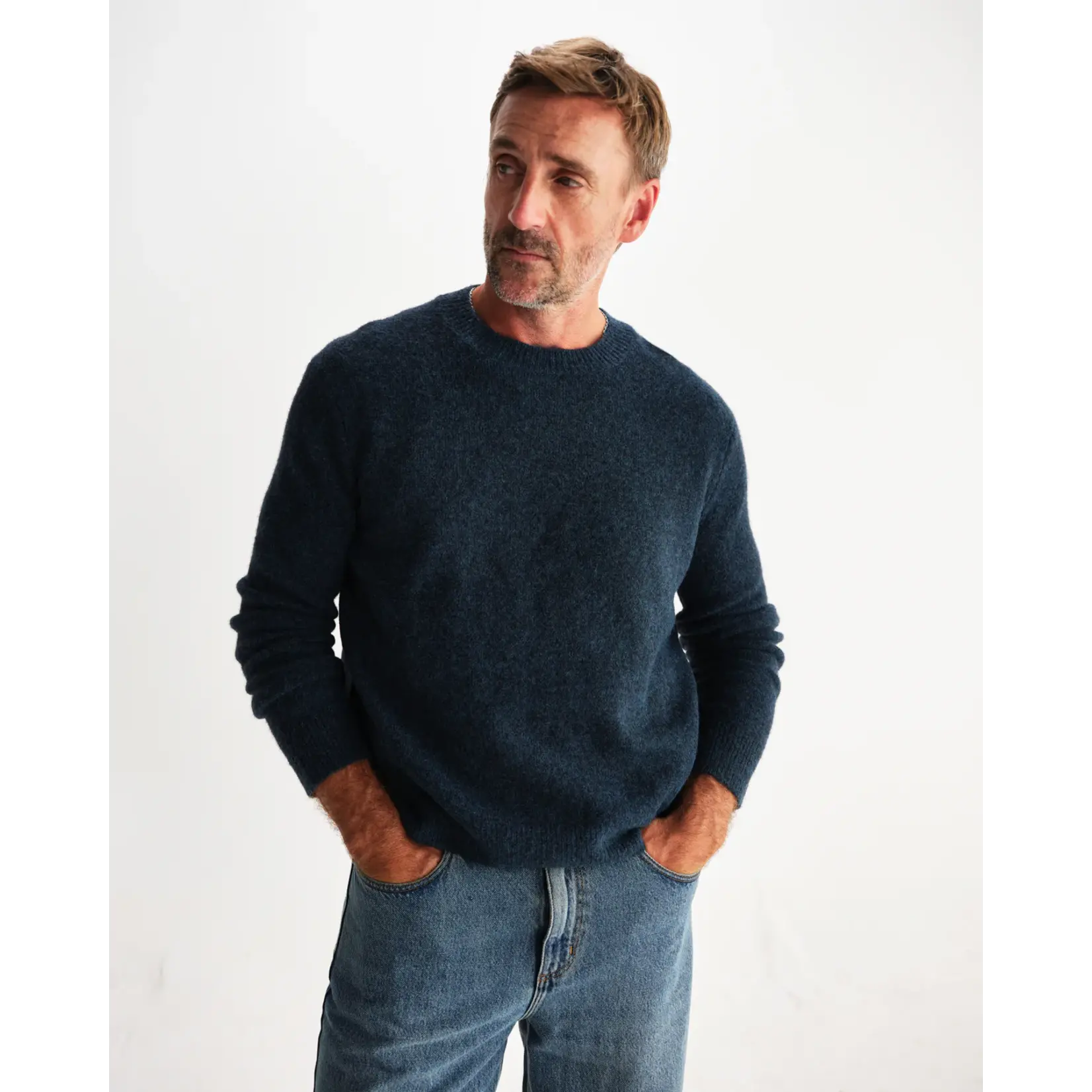 Wax London Wax London Wilde Crew Fluffy Wool Blend Teal