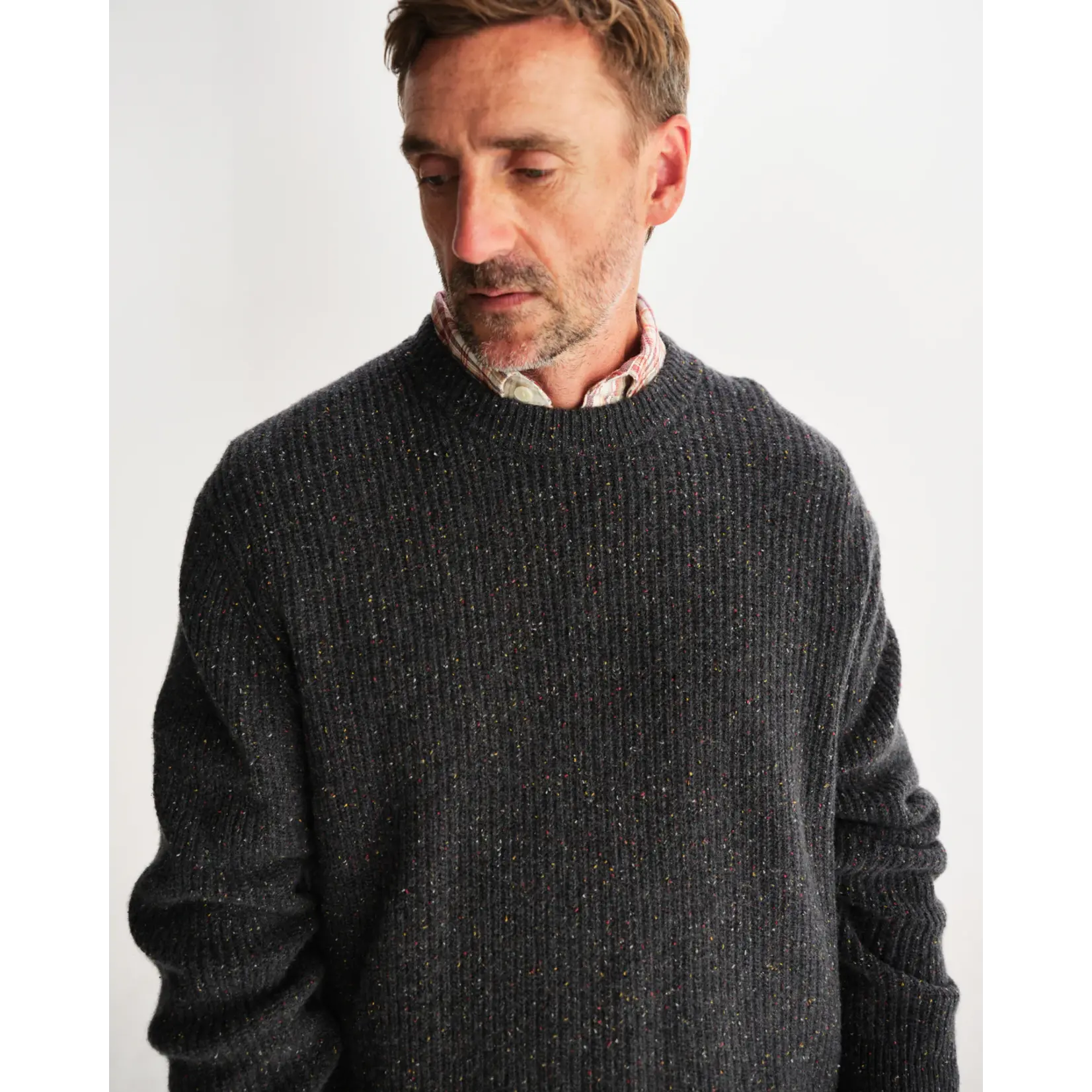 Wax London Wax London Wilde Crew Donegal Charcoal