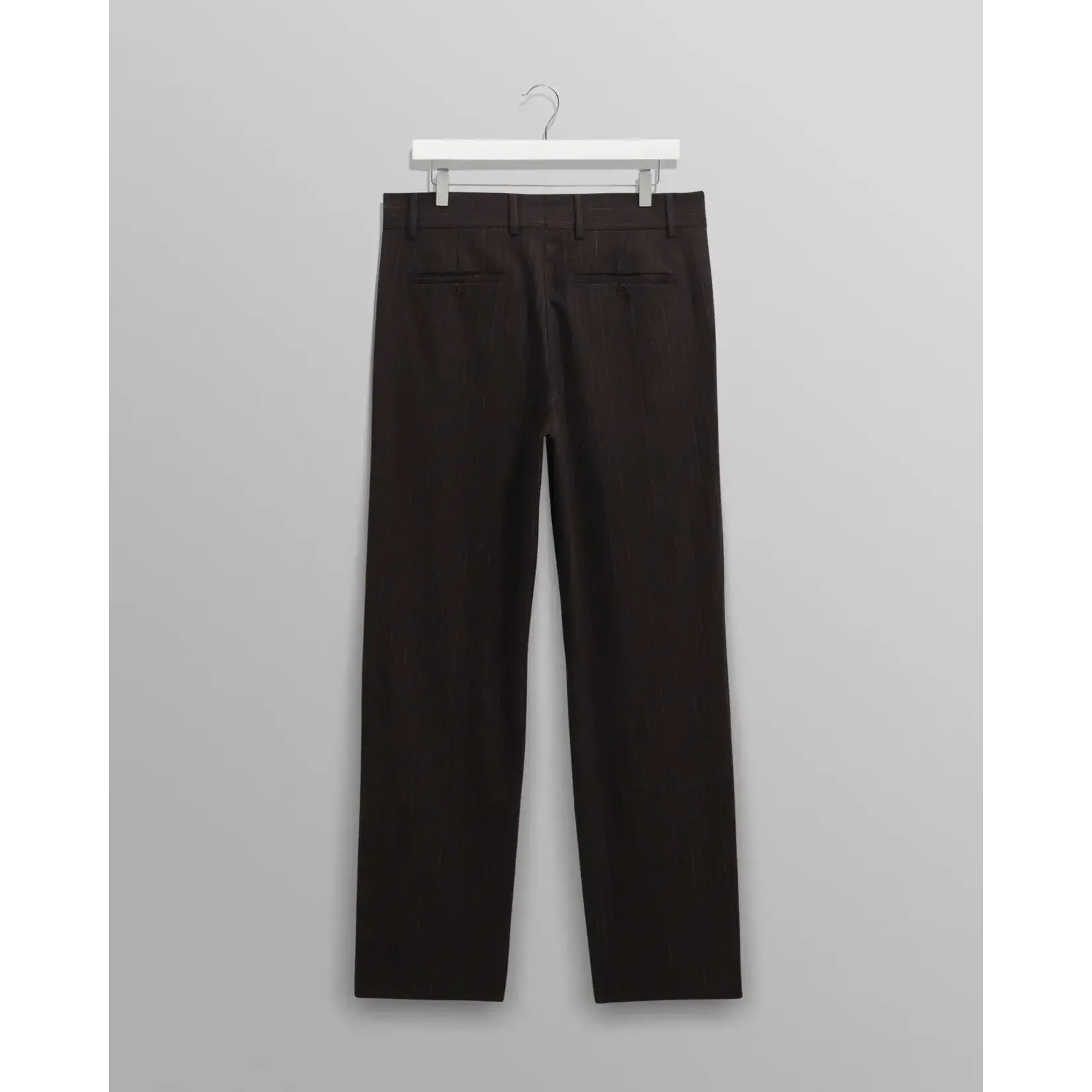 Wax London Wax London Aston trouser wool pinstripe dark brown
