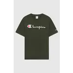 Champion 221339 ss logo Tee dark green