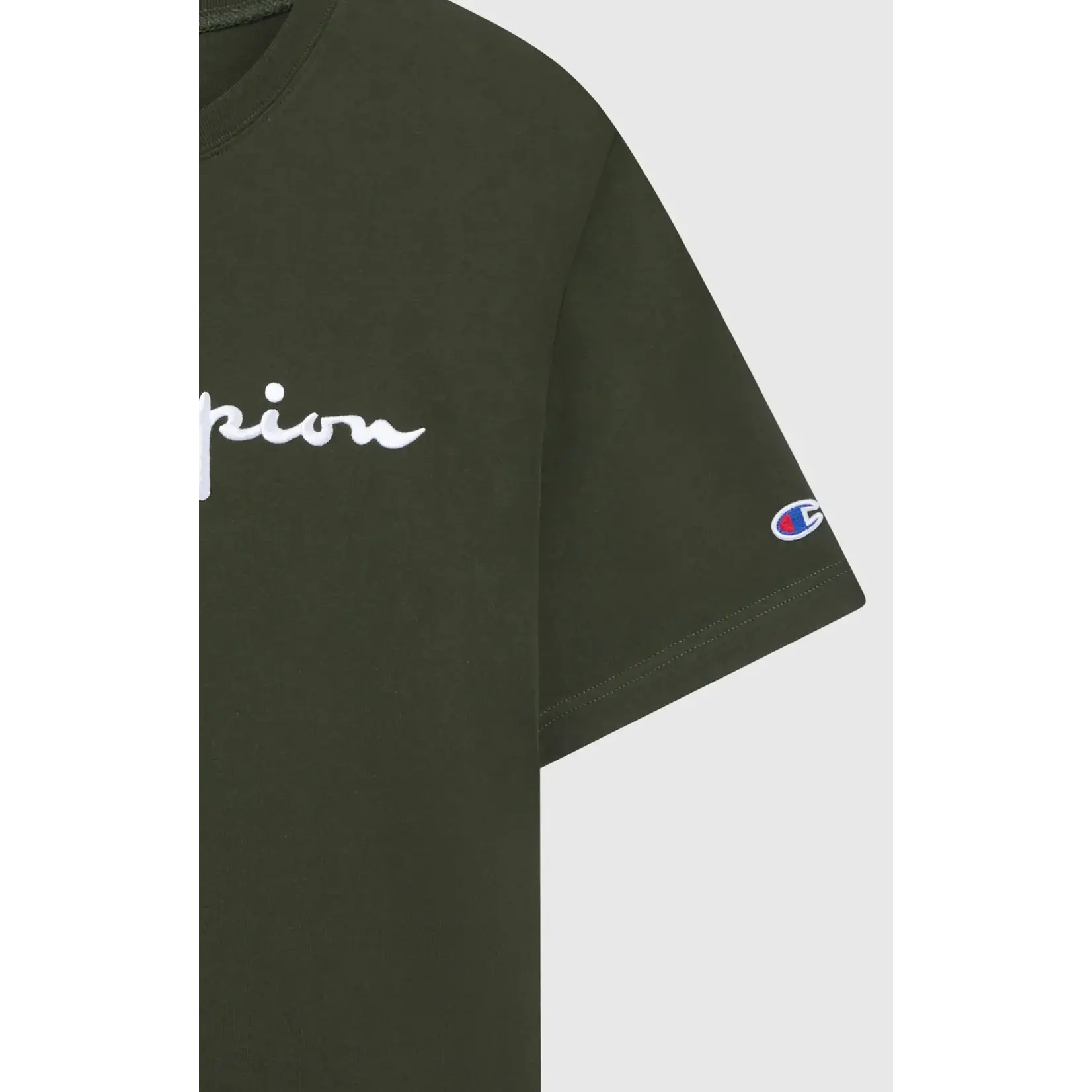 Champion Champion 221339 ss logo Tee dark green