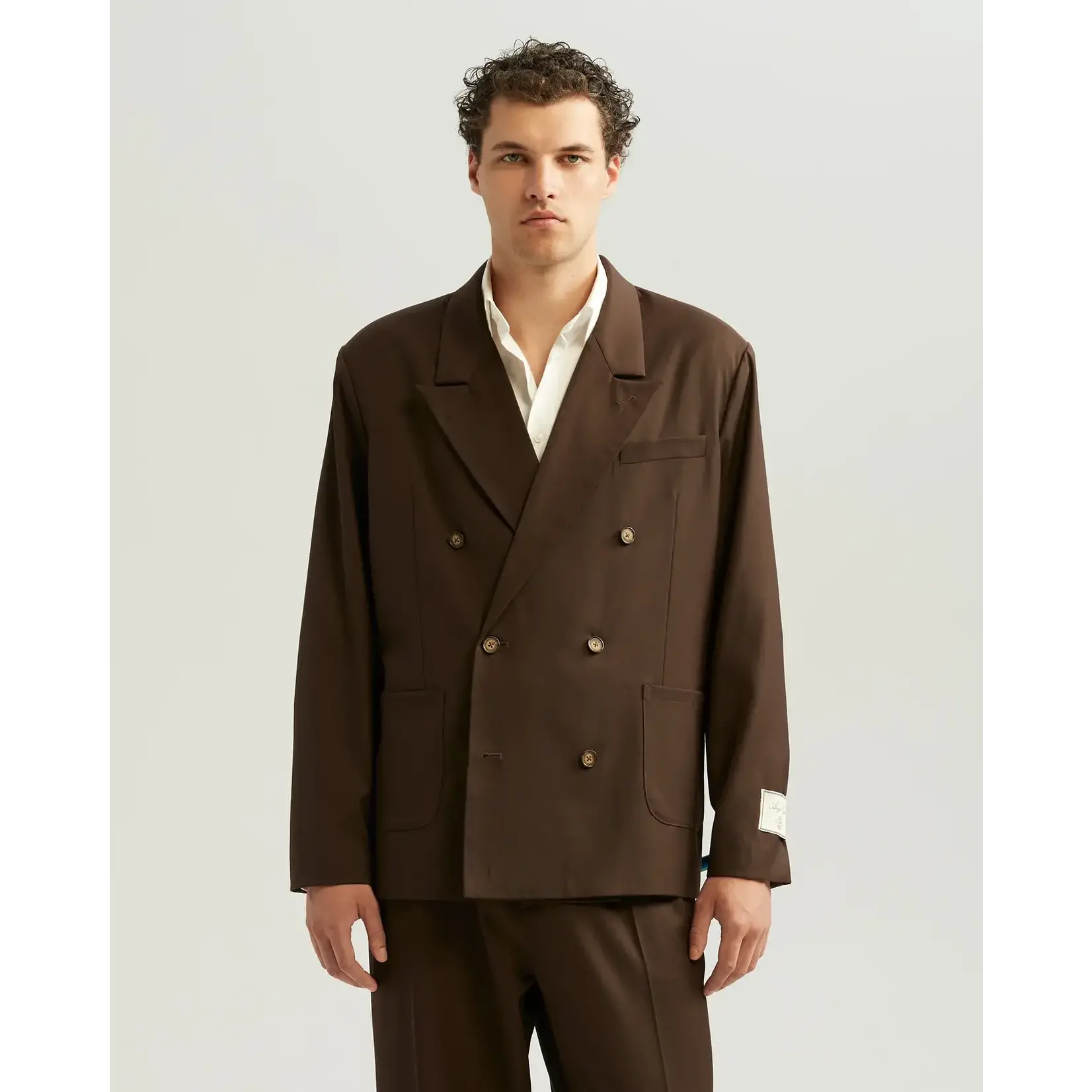 Ange Projects Ange Projects Double Breasted blazer Brown