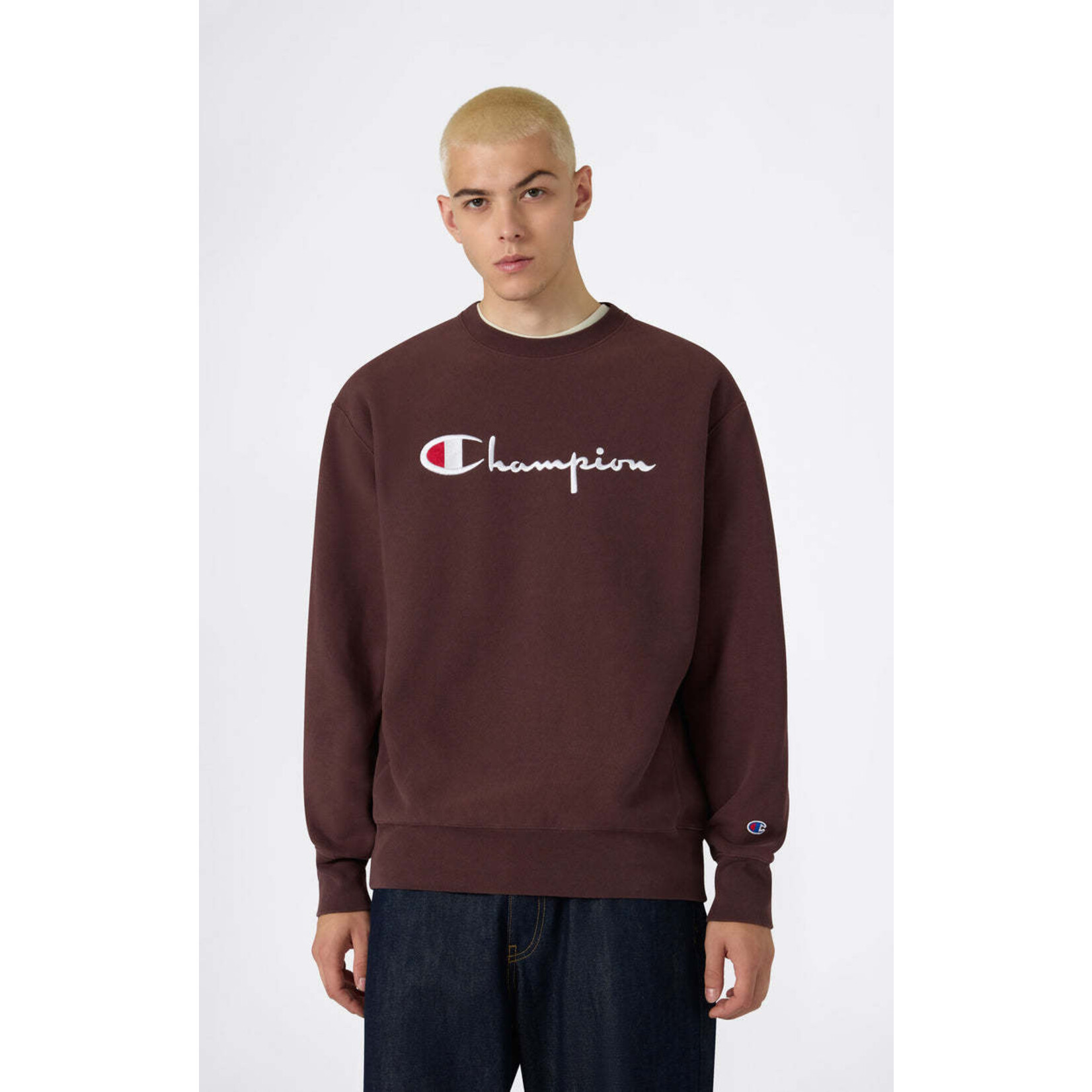 Champion Champion 221338 Crewneck logo sweatshirt chocolate