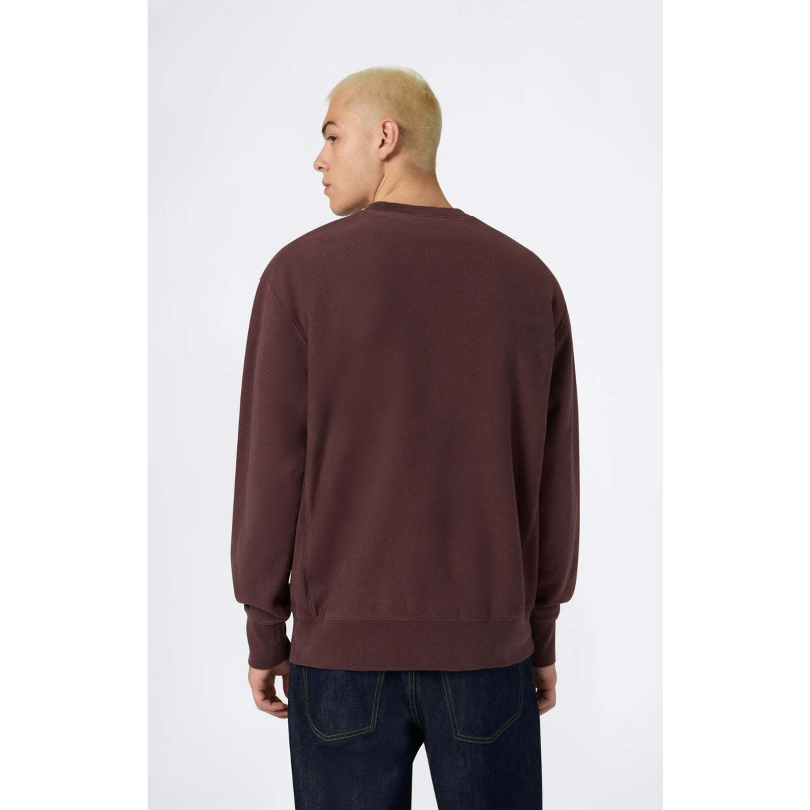 Champion Champion 221338 Crewneck logo sweatshirt chocolate