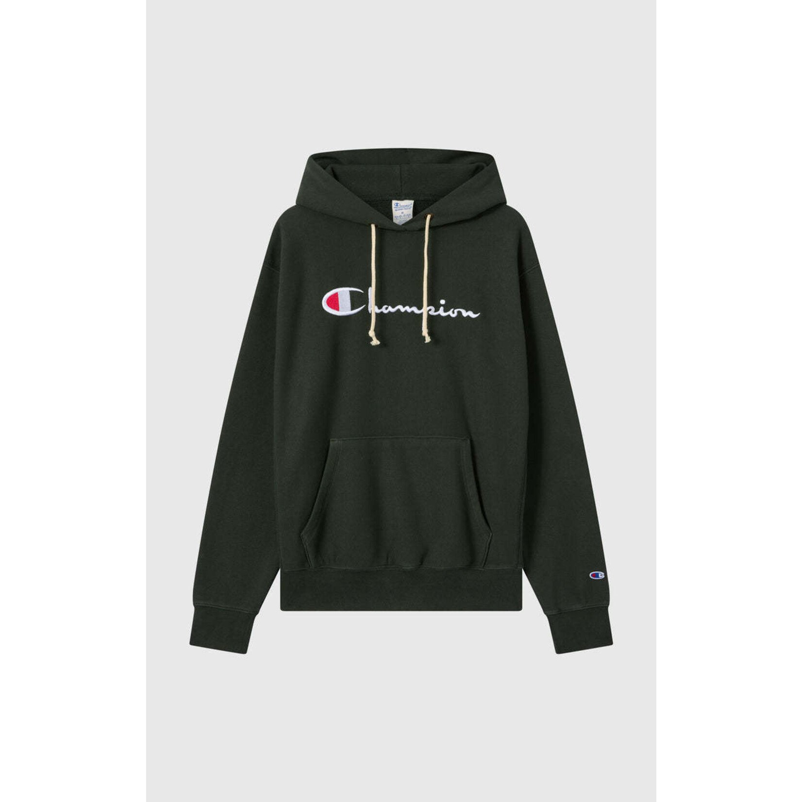 Champion Champion 221337 Hooded logo sweatshirt dark green