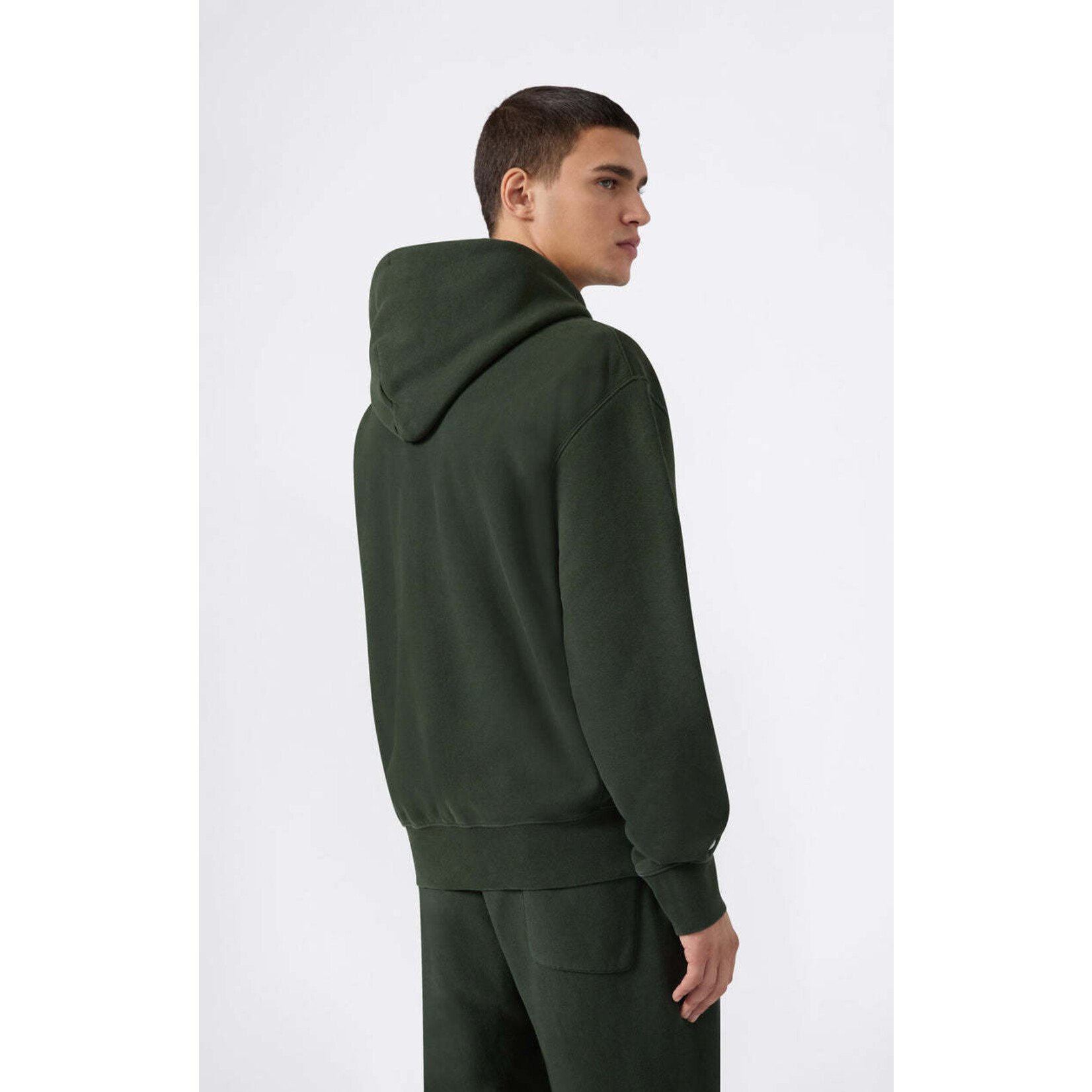 Champion Champion 221337 Hooded logo sweatshirt dark green
