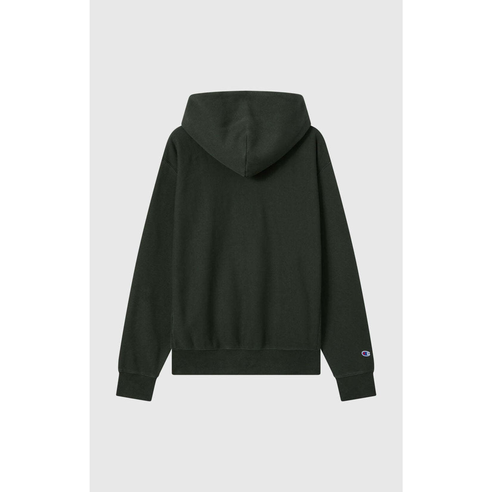 Champion Champion 221337 Hooded logo sweatshirt dark green