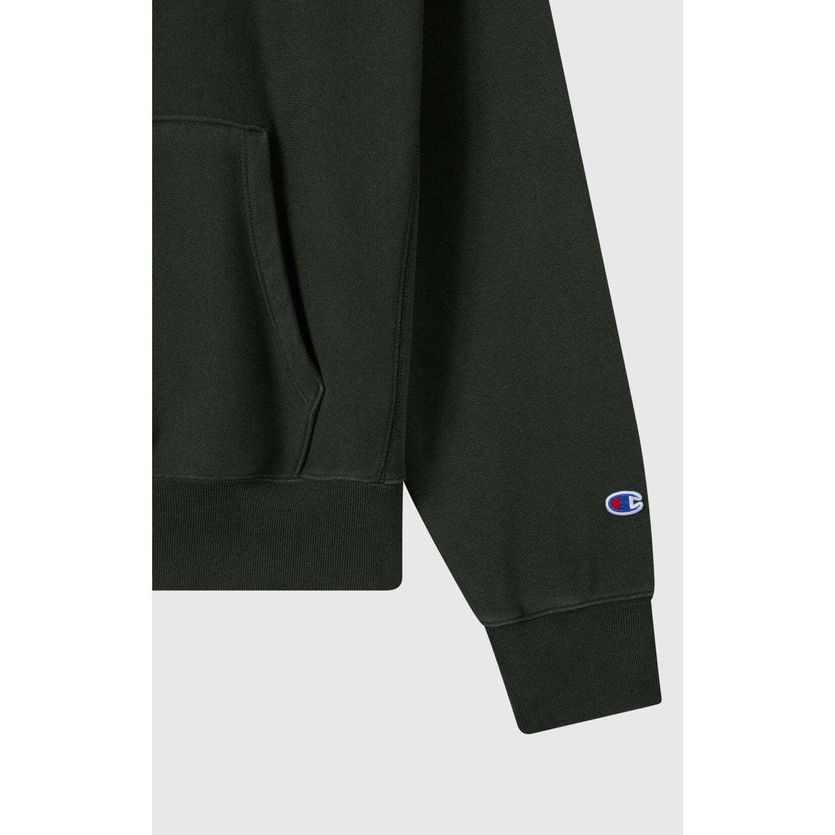 Champion Champion 221337 Hooded logo sweatshirt dark green