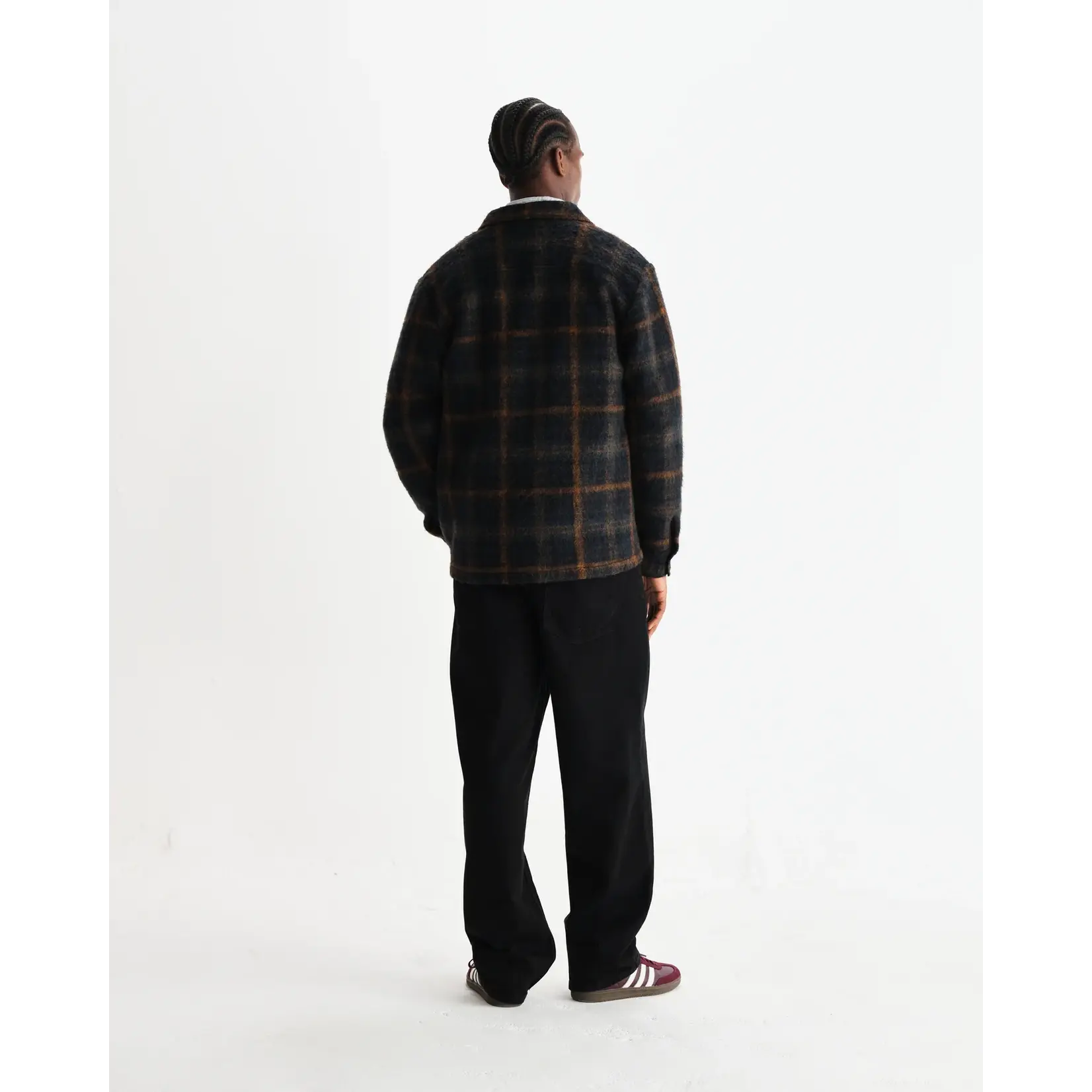 Wax London Wax London Whiting overshirt drawn check/ Orange