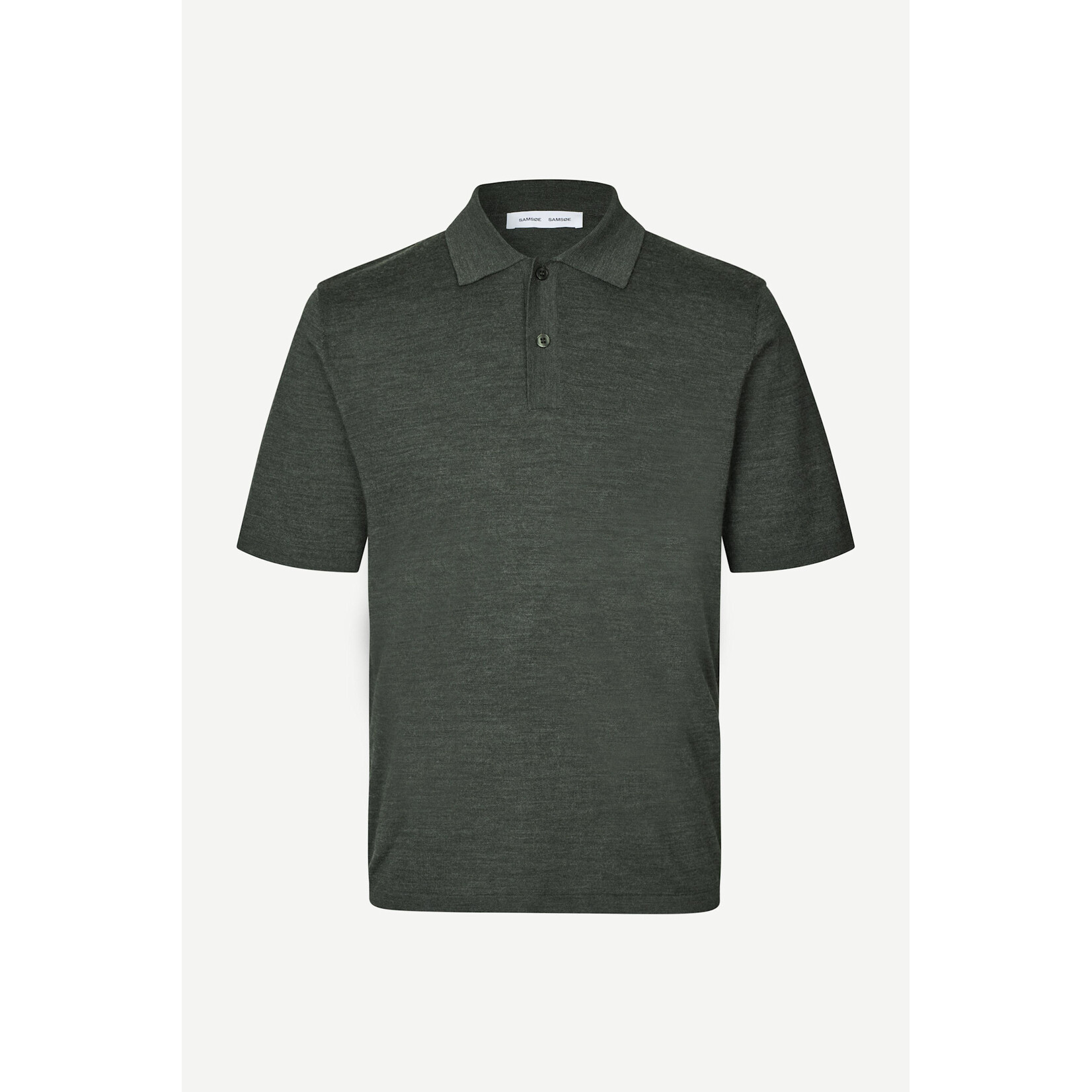 Samsoe & Samsoe Samsoe Samsoe Sarowan knit polo dark evergreen mel.