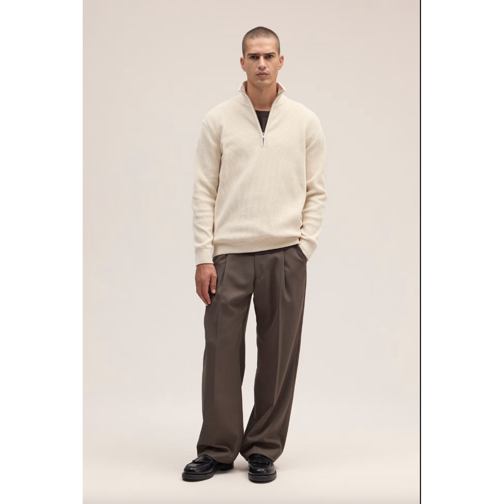 NN07 NN07 Danny Half Zip 6429 Ivory