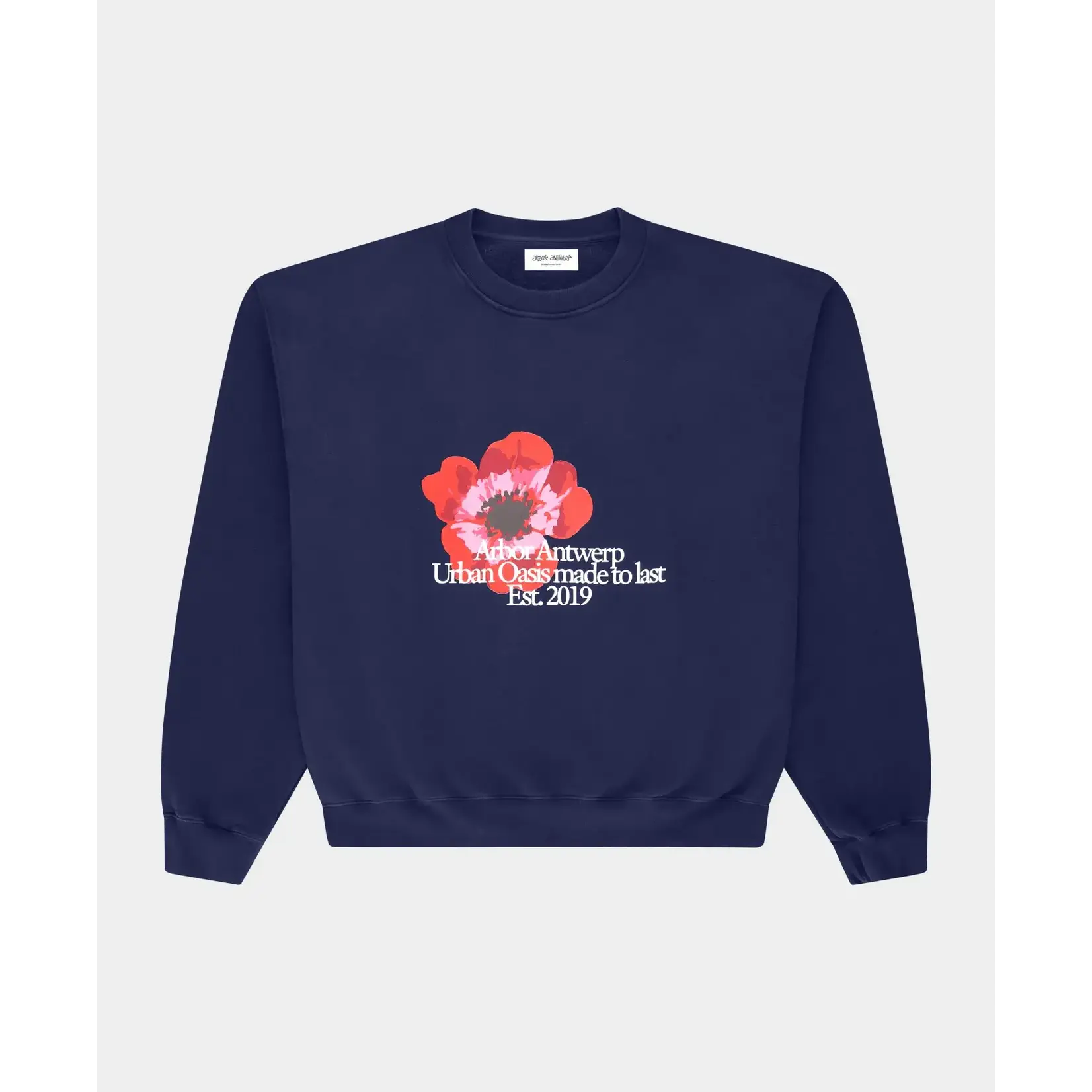 Arbor Antwerp Arbor Antwerp Big Flower navy crewneck