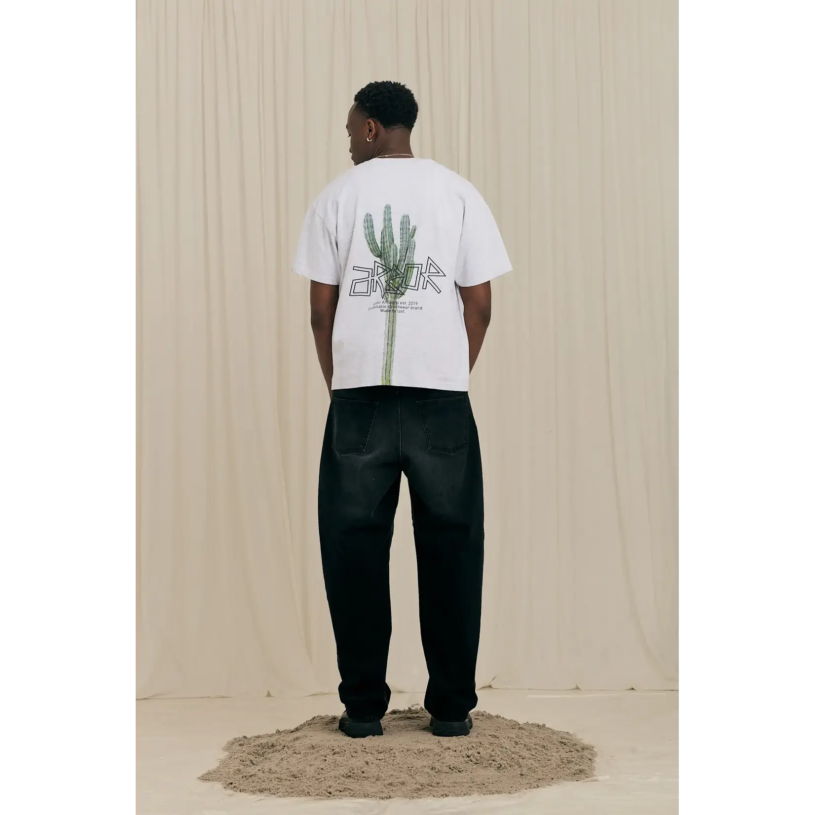 Arbor Antwerp Arbor Antwerp Pixle cactus T-shirt melange