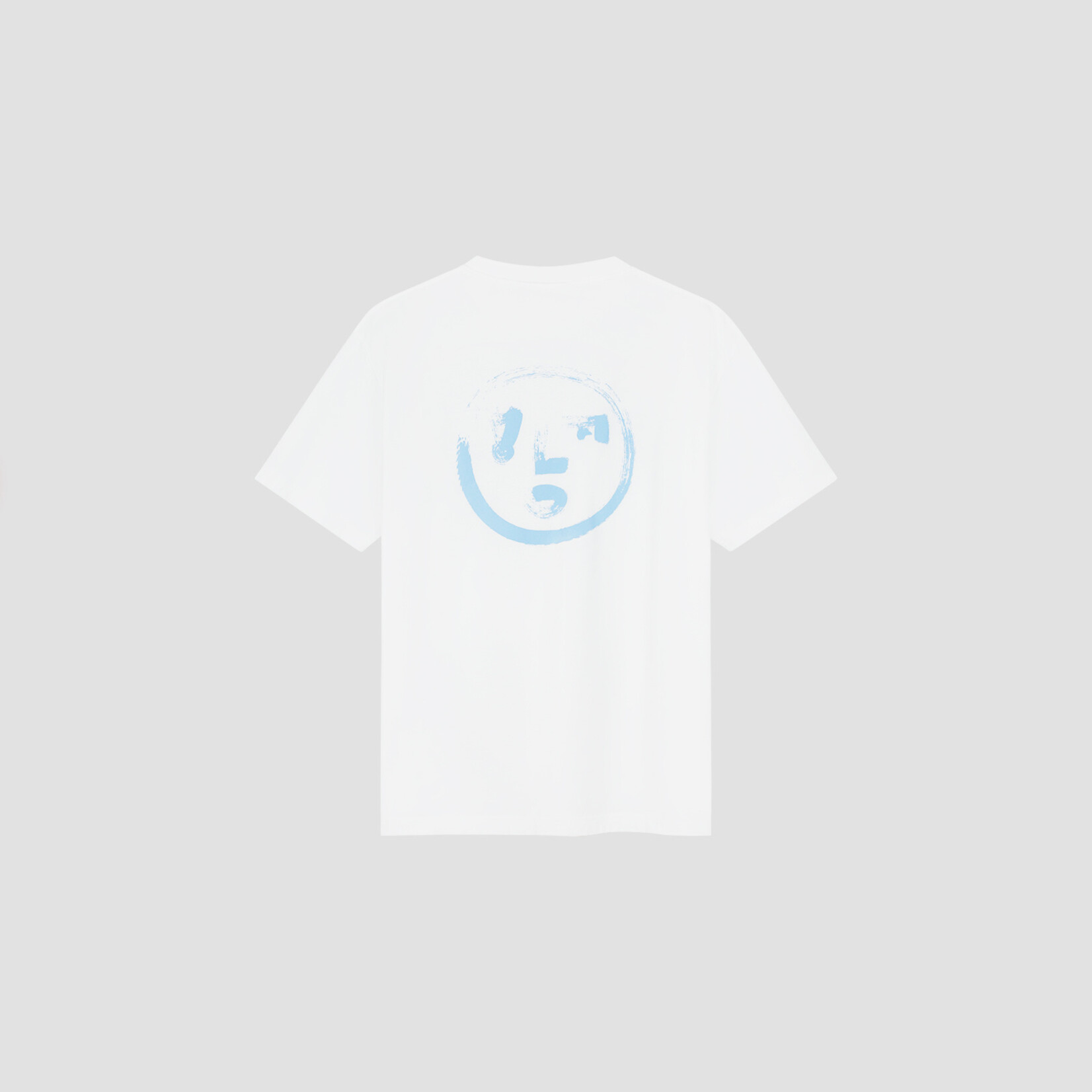 Olaf Hussein Olaf Brushstroke Face Tee Optical White