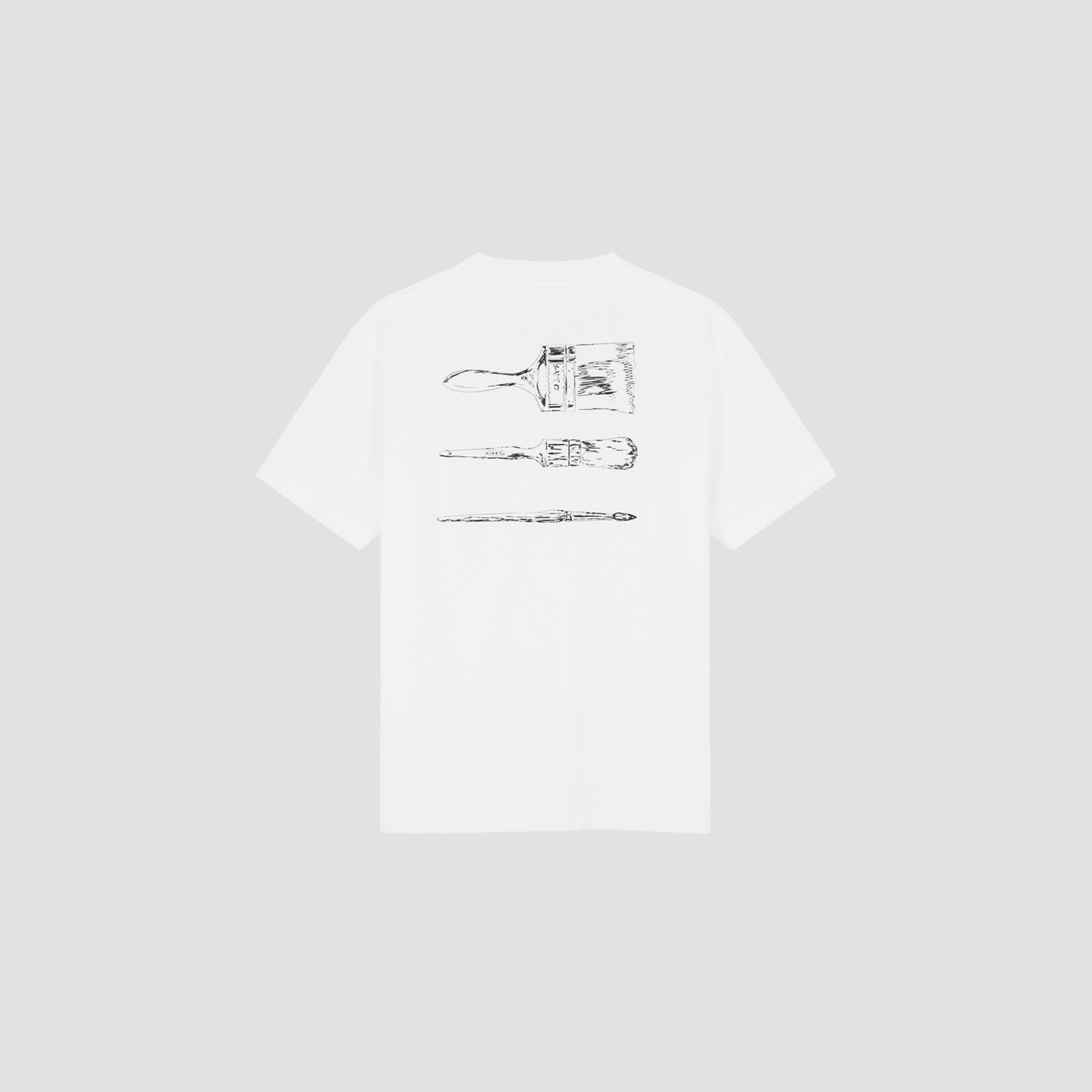 Olaf Hussein Olaf Paintbrush Graphic Tee Optical White