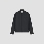 Olaf Hussein Olaf Wool Blend Boxy LS Shirt Charcoal