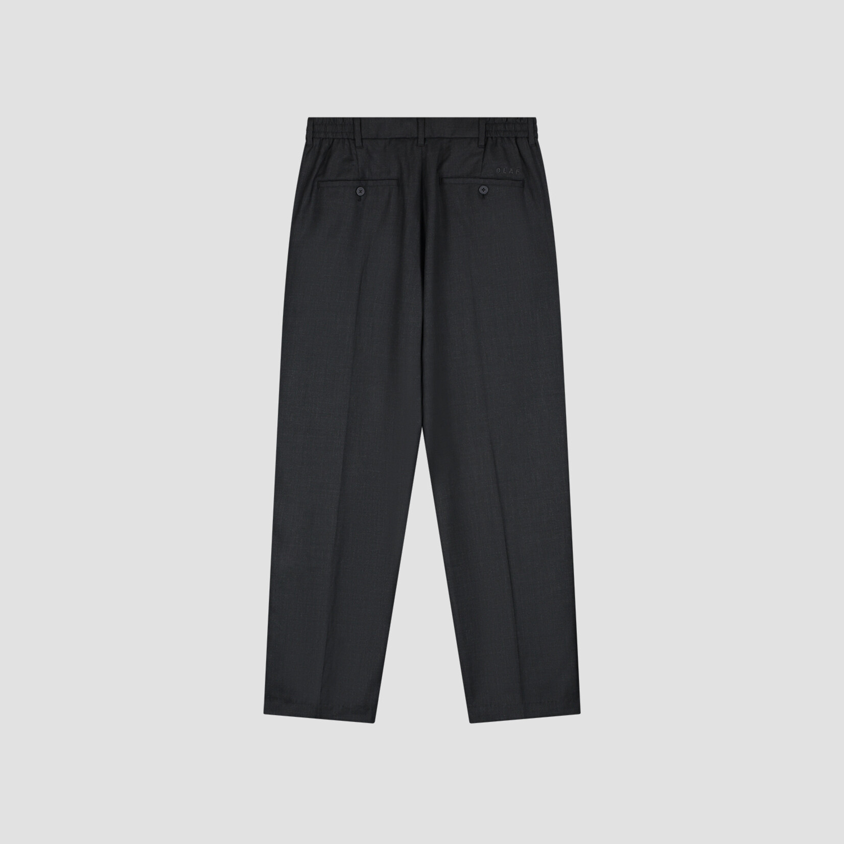 Olaf Hussein Olaf Regular Wool Blend Pleated Pant Charcoal