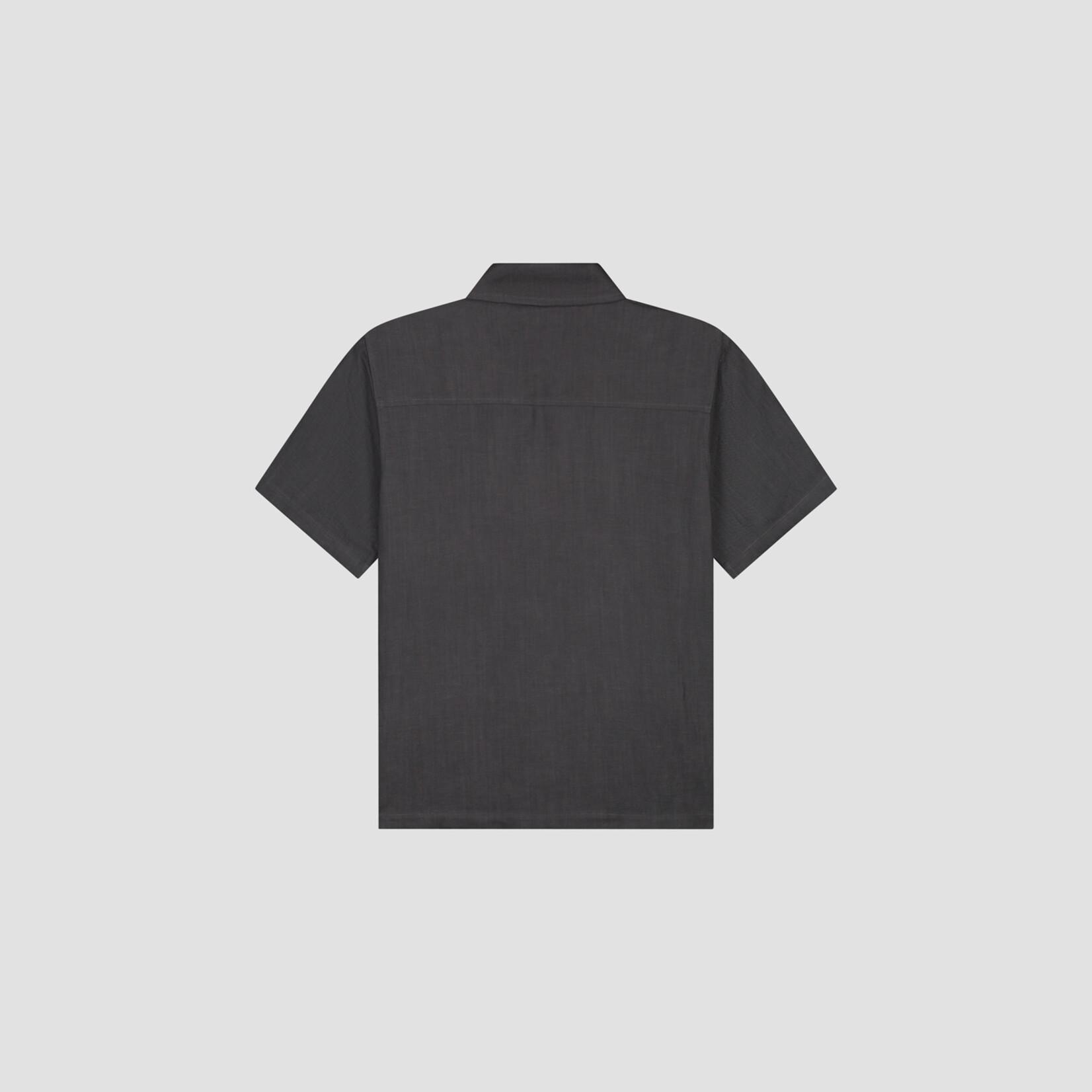 Olaf Hussein Olaf Linen Blend SS Shirt Charcoal