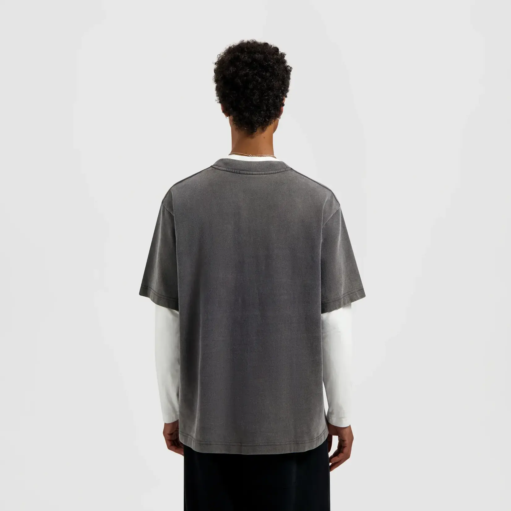 Olaf Hussein Olaf Washed Studio SS Tee Charcoal