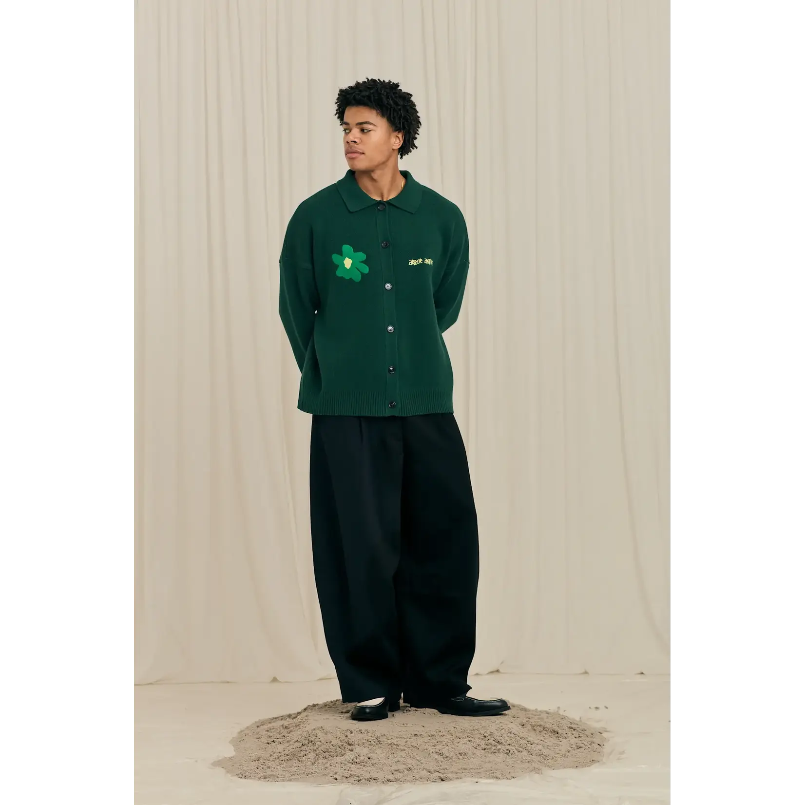 Arbor Antwerp Arbor Antwerp Green Flower polo knit