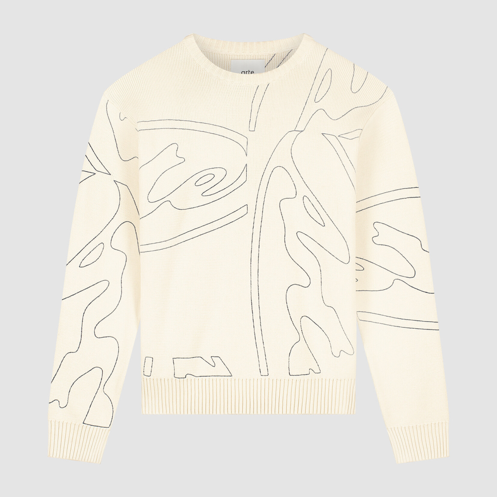 Arte Arte Allover Circle Logo Knit Cream