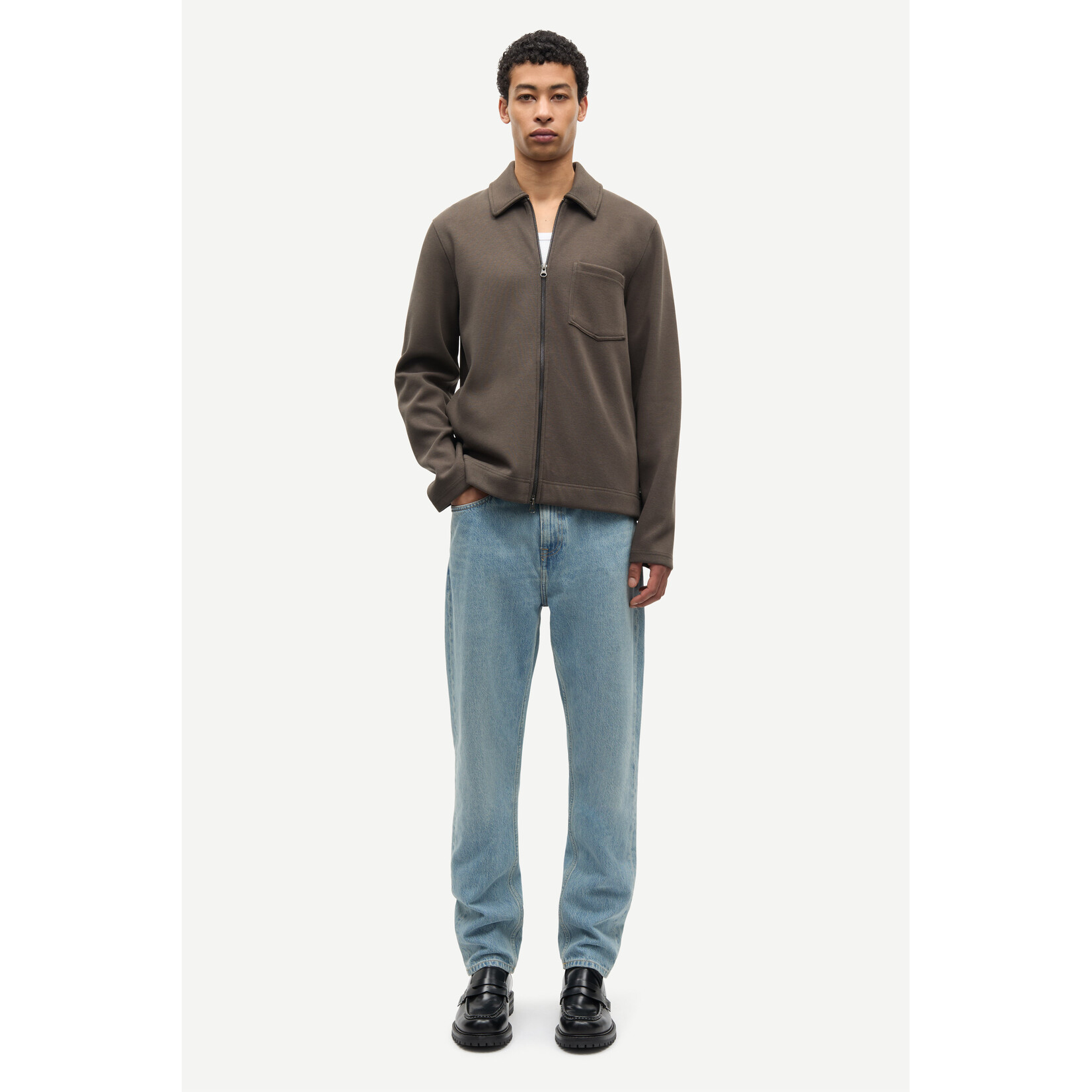 Samsoe & Samsoe Samsoe Samsoe Sahannes Full Zip Black Olive