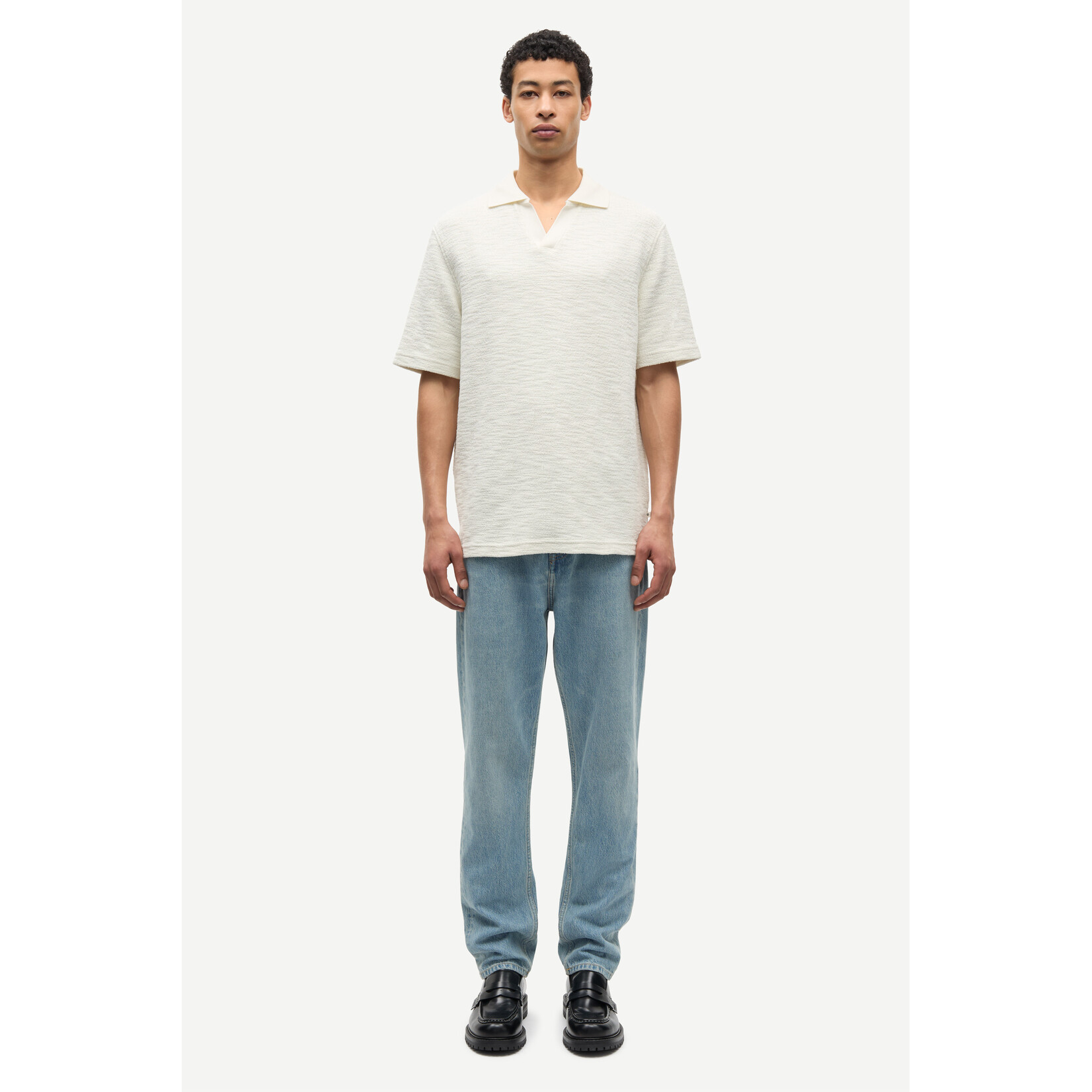 Samsoe & Samsoe Samsoe Samsoe Samac V-neck Polo Clear Cream