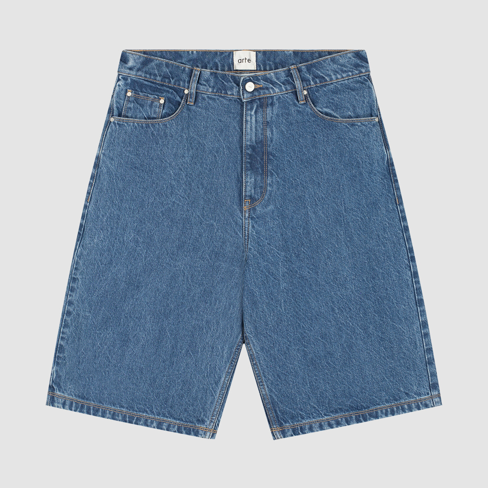 Arte Arte Round Pocket Denim Short Raw Denim