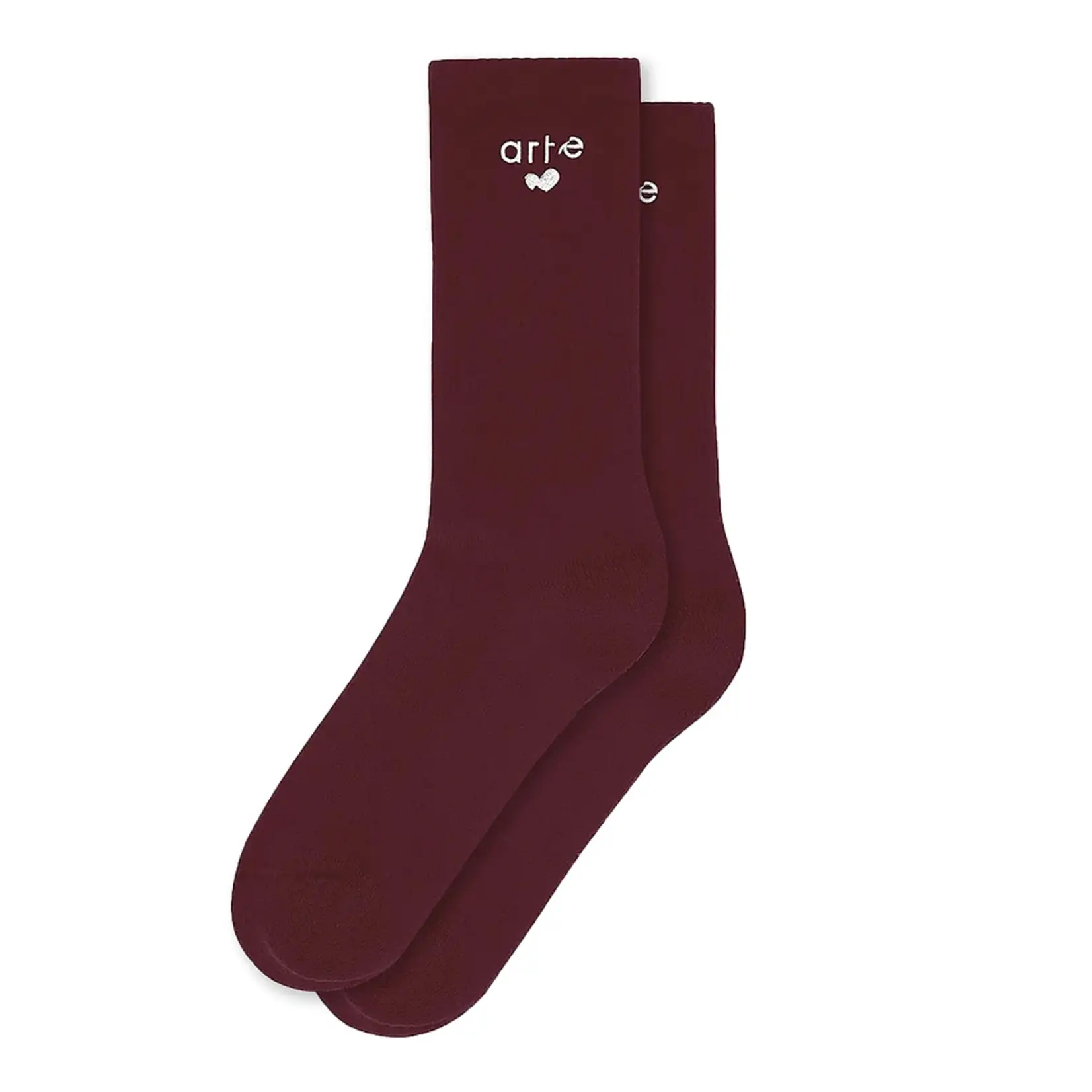 Arte Arte Heart Logo Socks Bordeaux