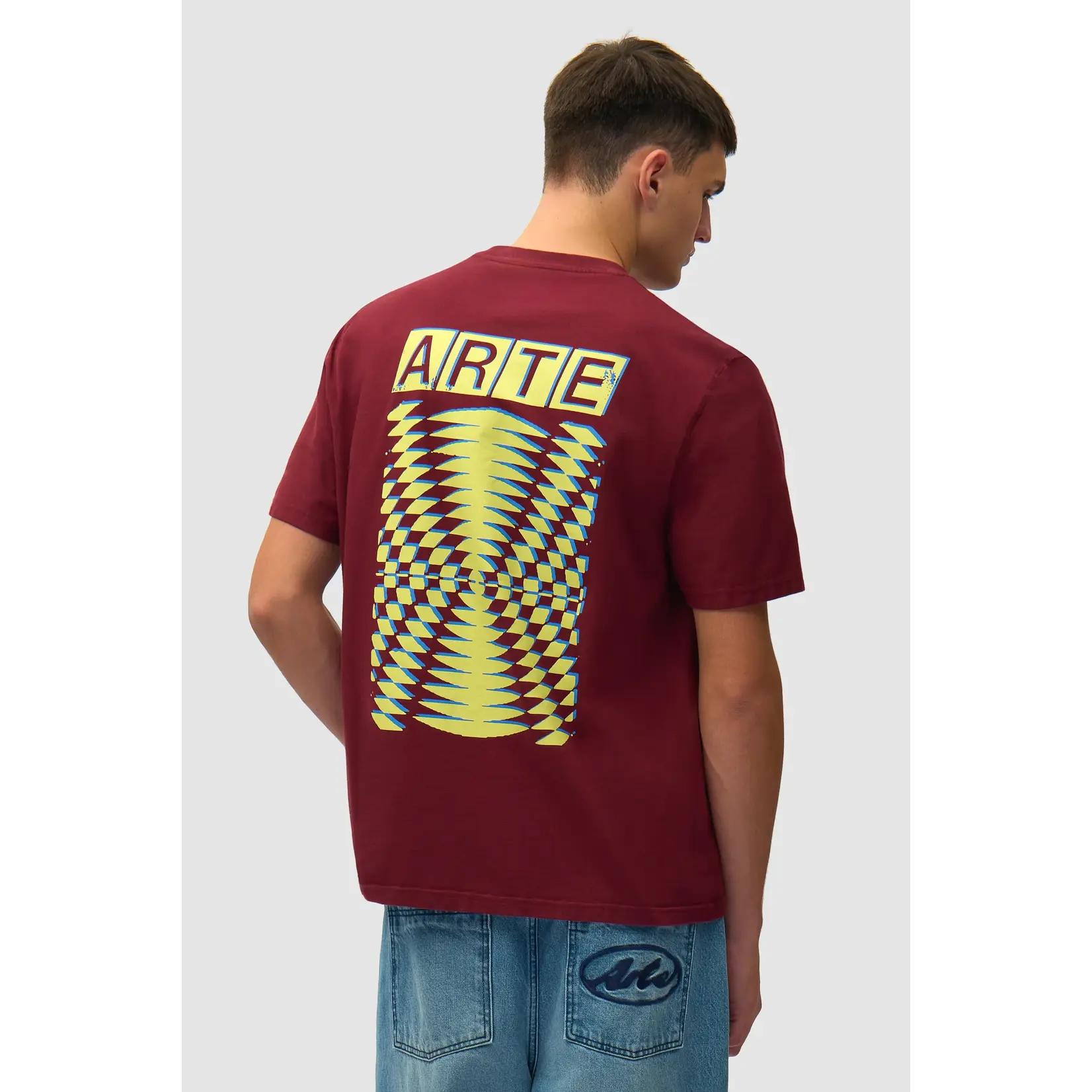 Arte Arte Abstract Back Print T-shirt Bordeaux