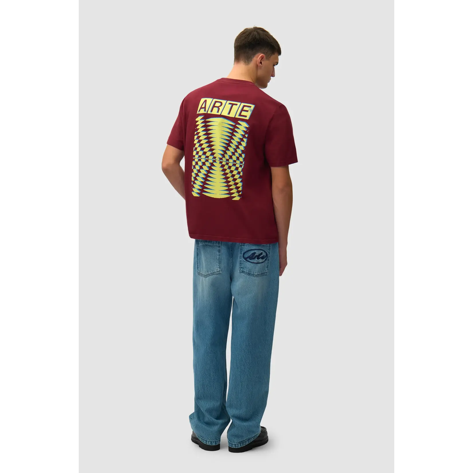 Arte Arte Abstract Back Print T-shirt Bordeaux