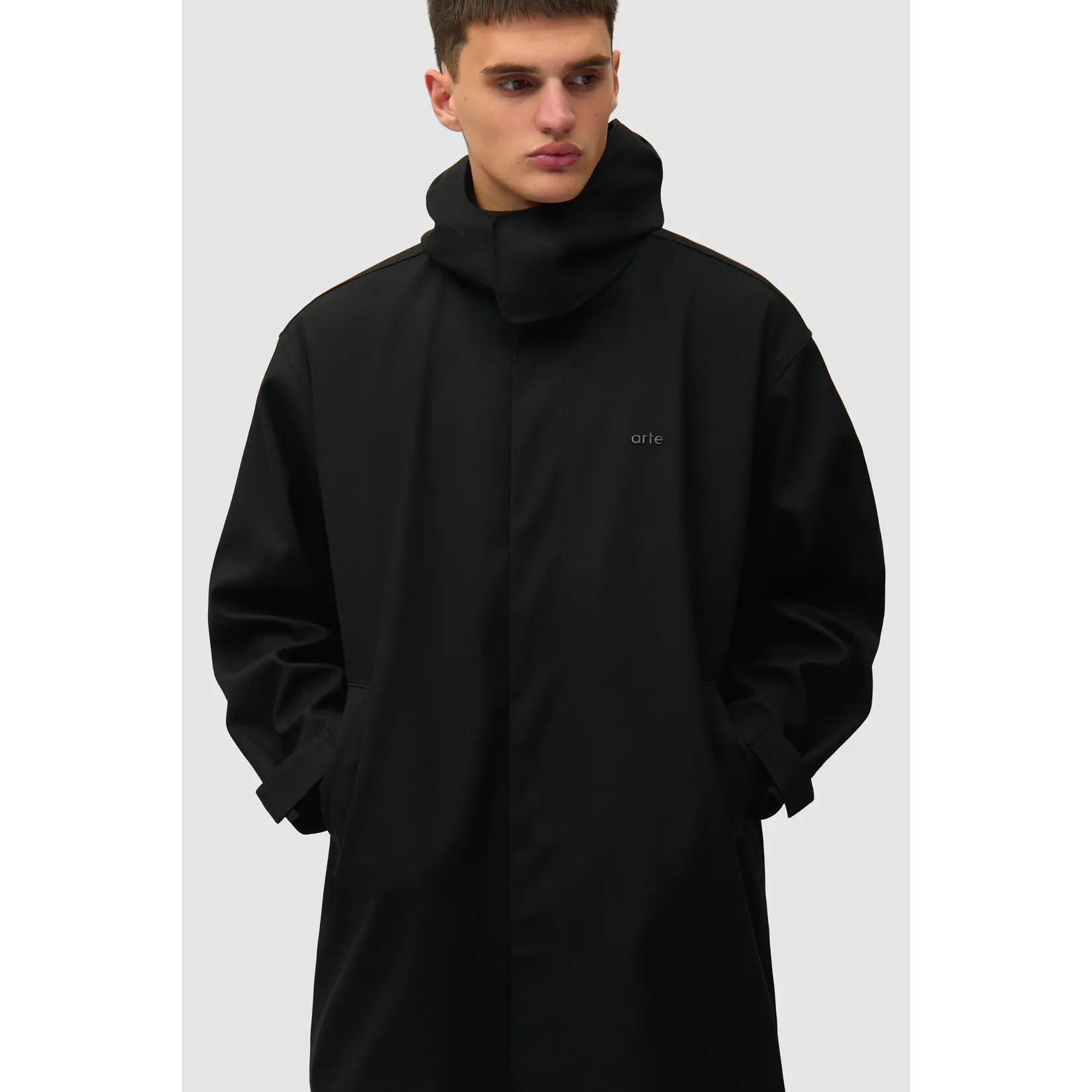Arte Arte Linen Coat Black