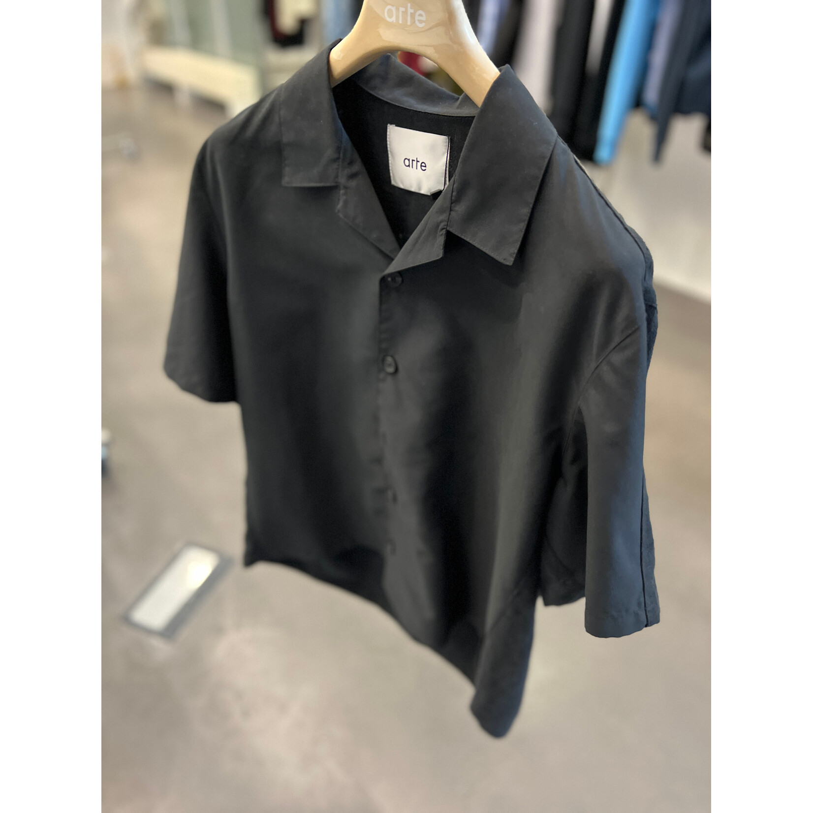 Arte Arte Nylon Linnen Shirt Black