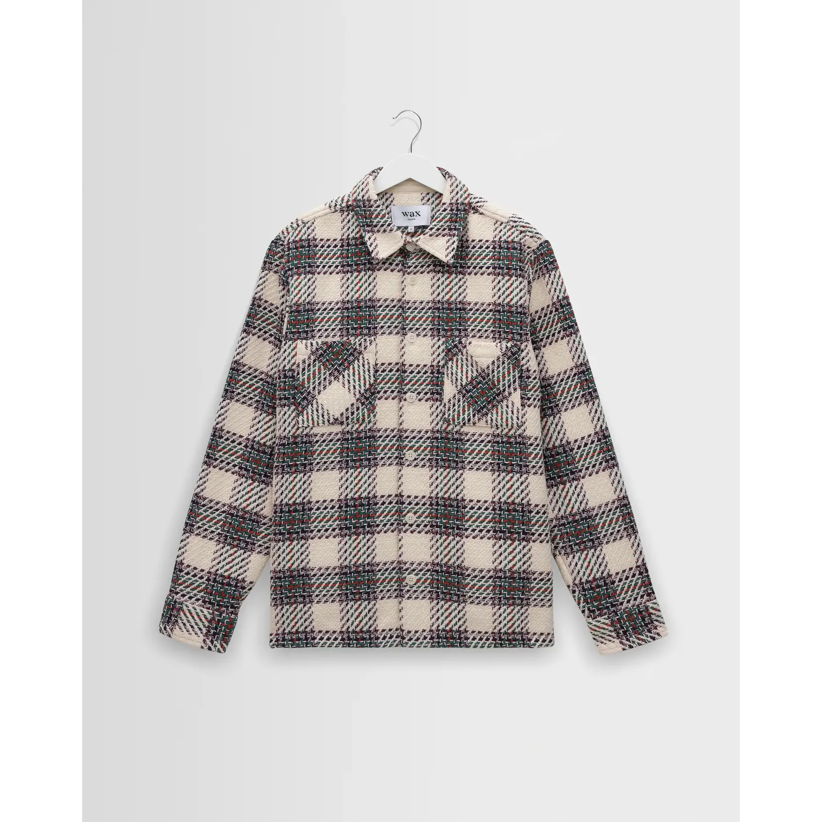 Wax London Wax London Whiting Overshirt Hutton Check Ecru / Green